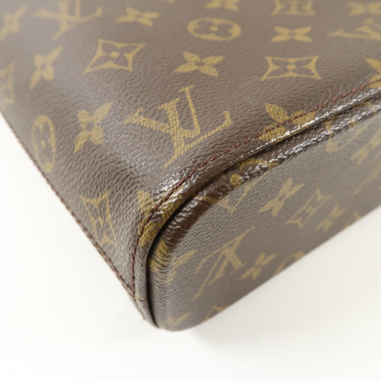 LOUIS VUITTON Monogram Vavin PM金扣手挽袋棕色
