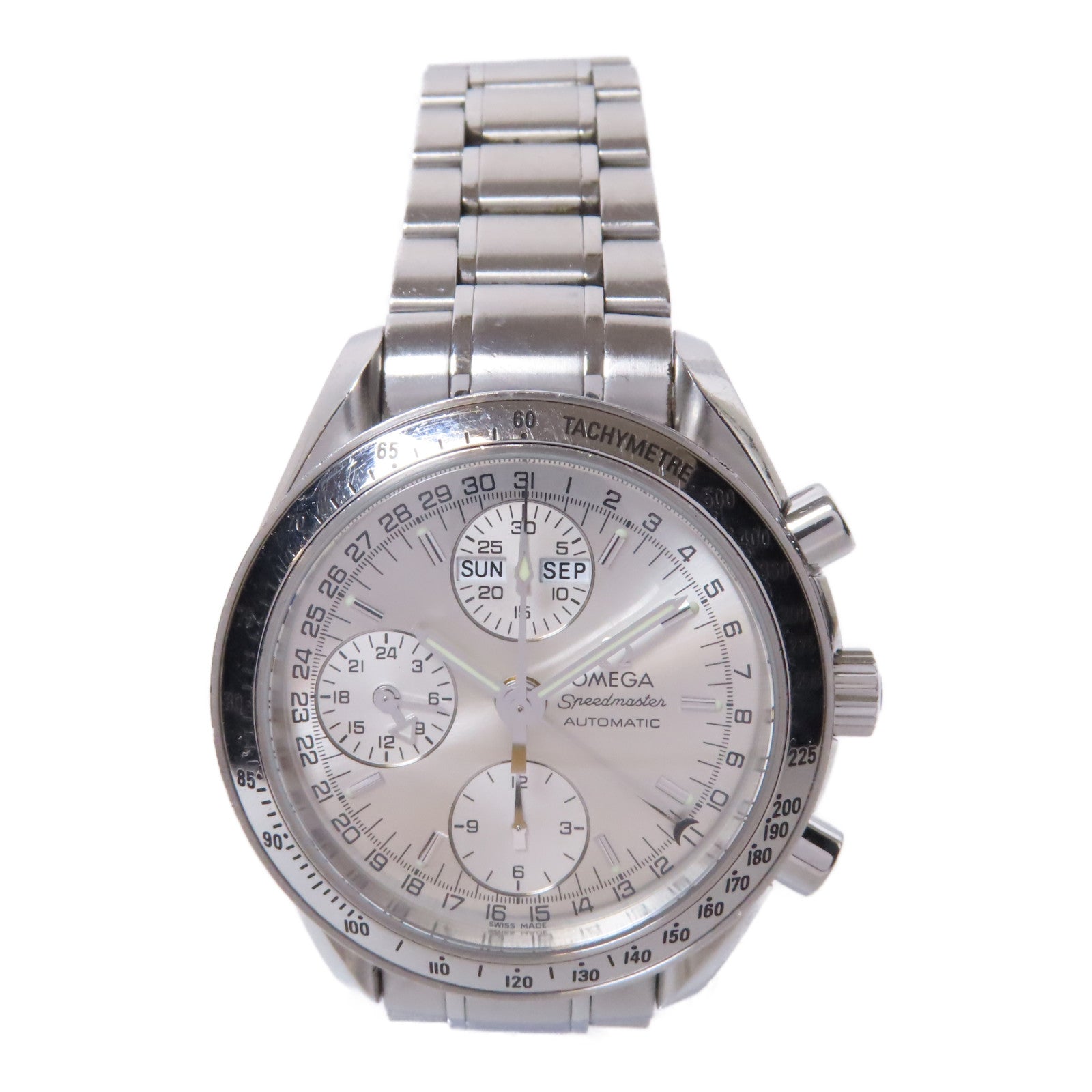 OMEGA Speedmaster Day Date不鏽鋼手錶自動機芯銀色