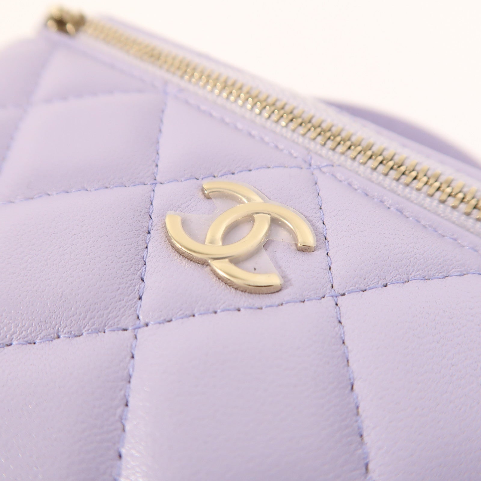 CHANEL 羊皮皮革Vanity Case金扣手挽肩背兩用袋