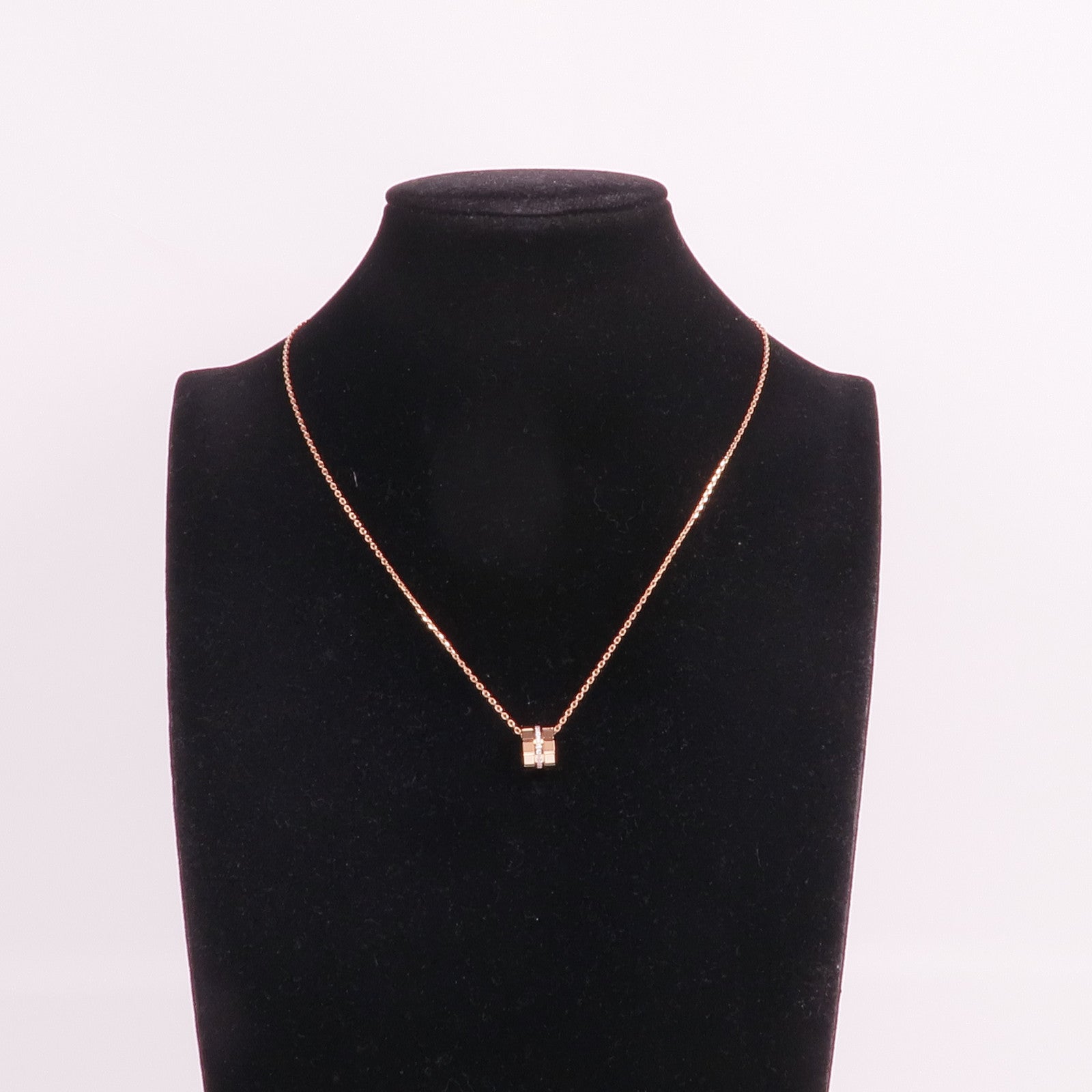 Chopard 18K玫瑰金Ice Cube鑽石項鍊