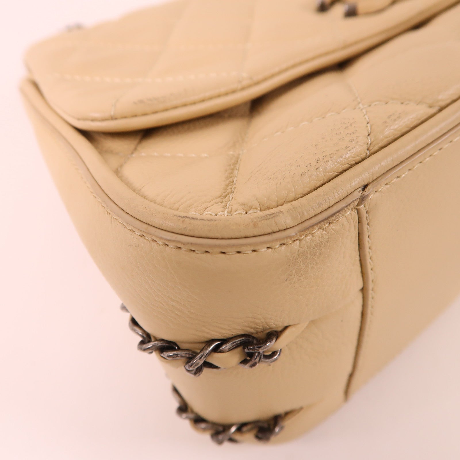 CHANEL 牛皮皮革Chain Shoulder Bag鏈帶肩背袋