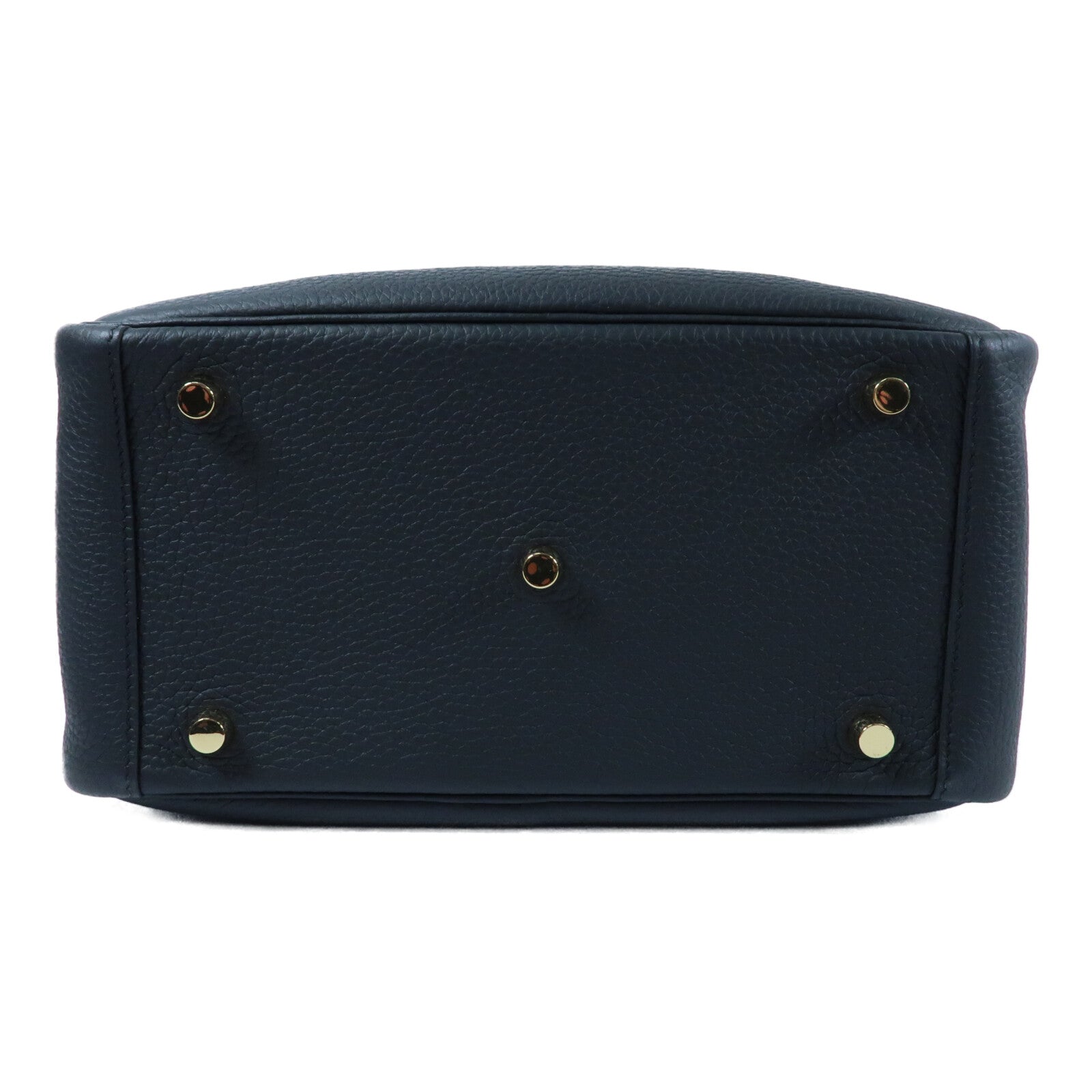 HERMES Clemence皮革Lindy 26金扣手挽肩背兩用袋Noir