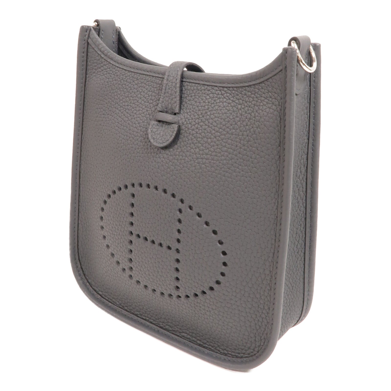 HERMES Clemence皮革Evelyne TPM肩背袋Ardoise
