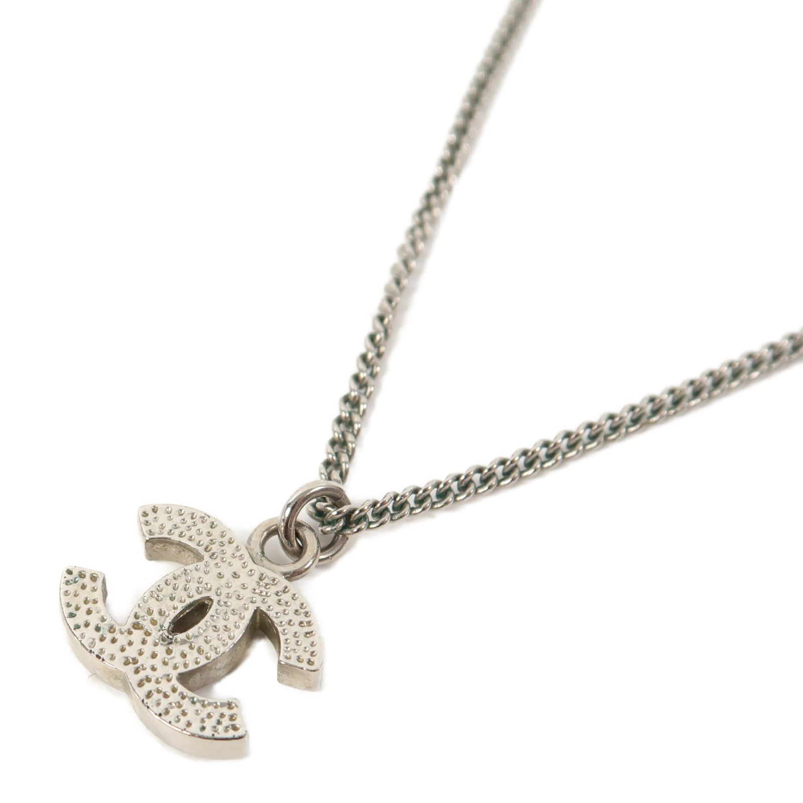 CHANEL 金屬Necklace項鍊銀色