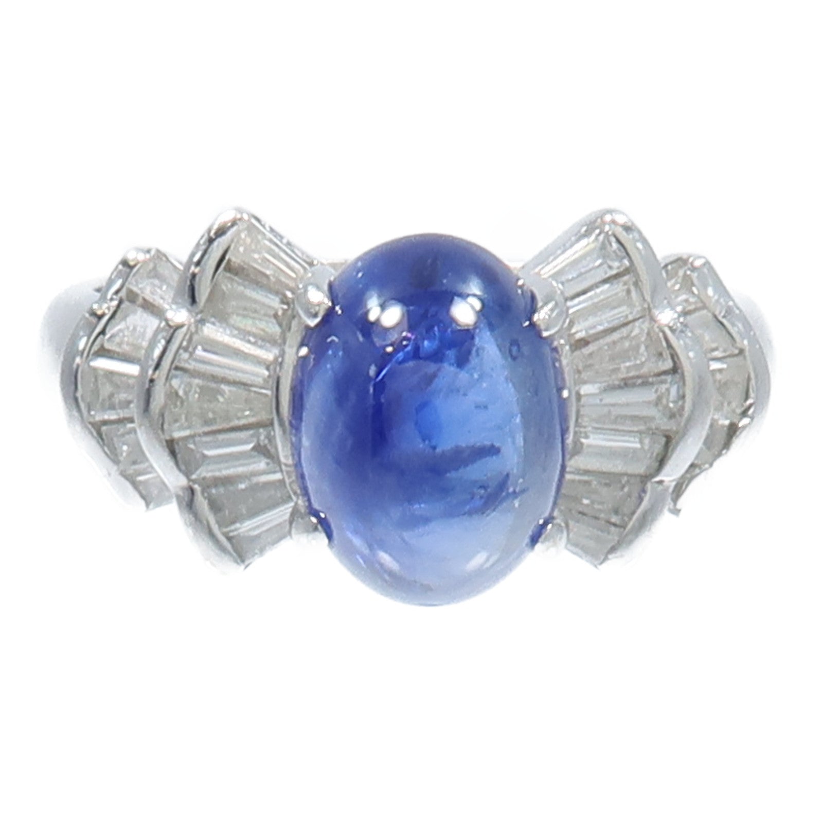JEWELRY 18K白金Sapphire Diamond Ring藍寶石/鑽石戒指