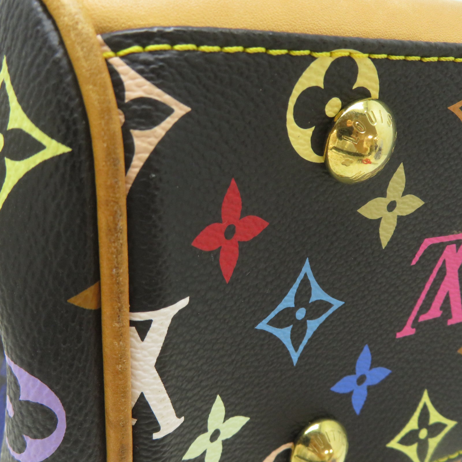 LOUIS VUITTON Monogram Multicolore Beverly金扣肩背袋黑色/彩色