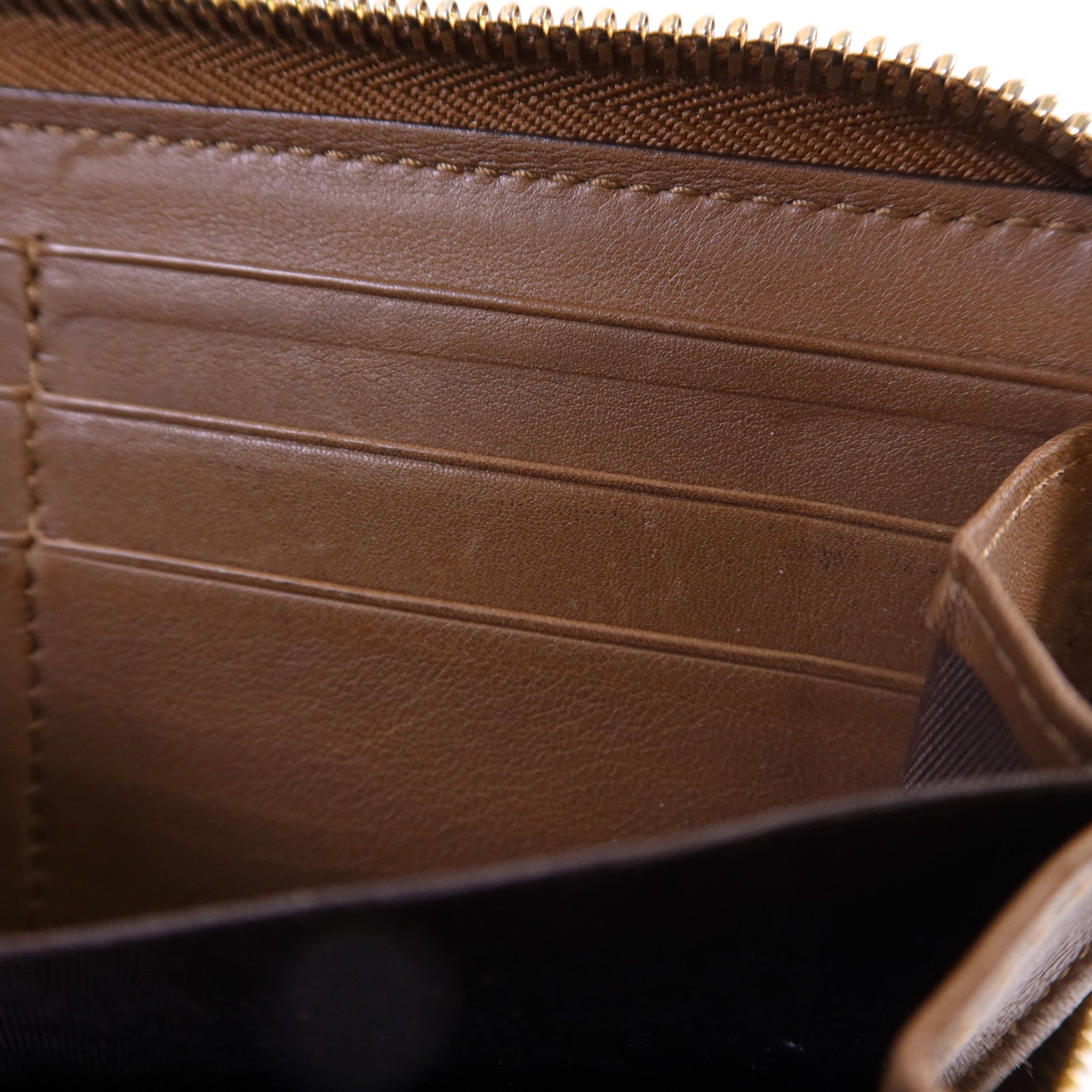 GUCCI 帆布GG Canvas Long Round Zipper Wallet金扣長錢包