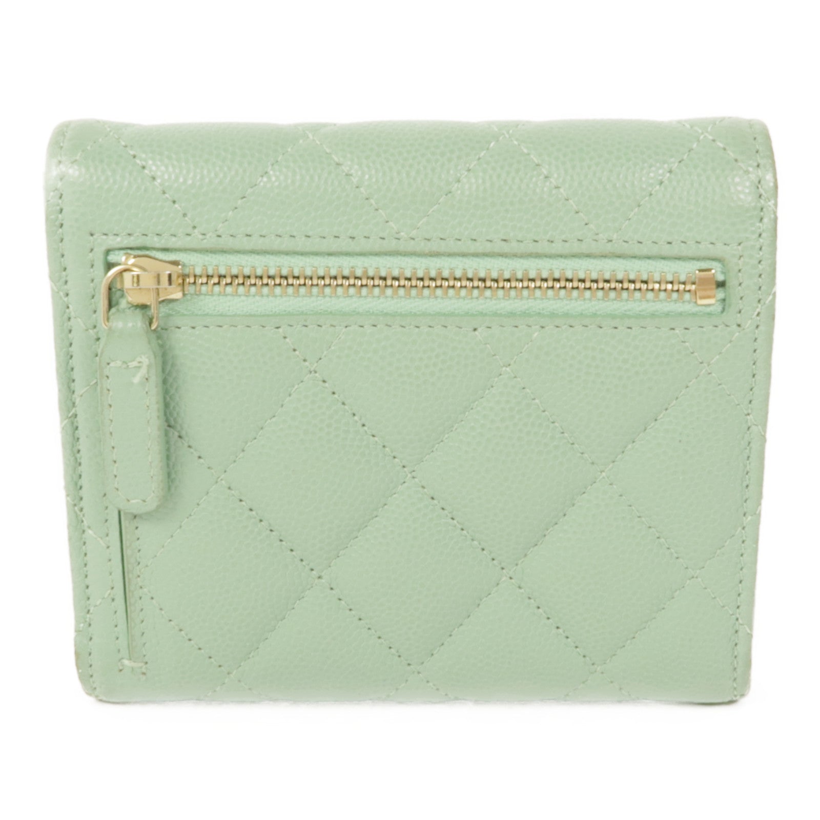 CHANEL 牛皮皮革Wallet金扣錢包