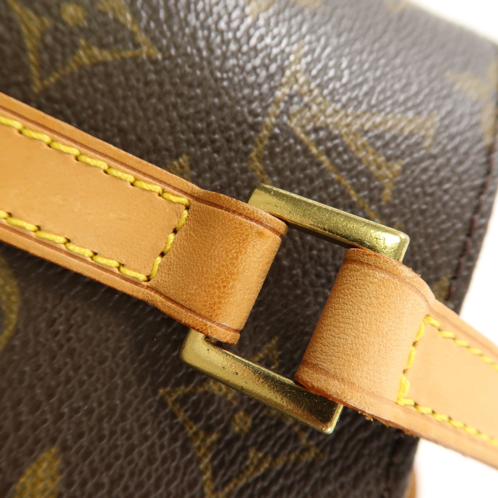LOUIS VUITTON Monogram Vavin PM金扣手挽袋棕色