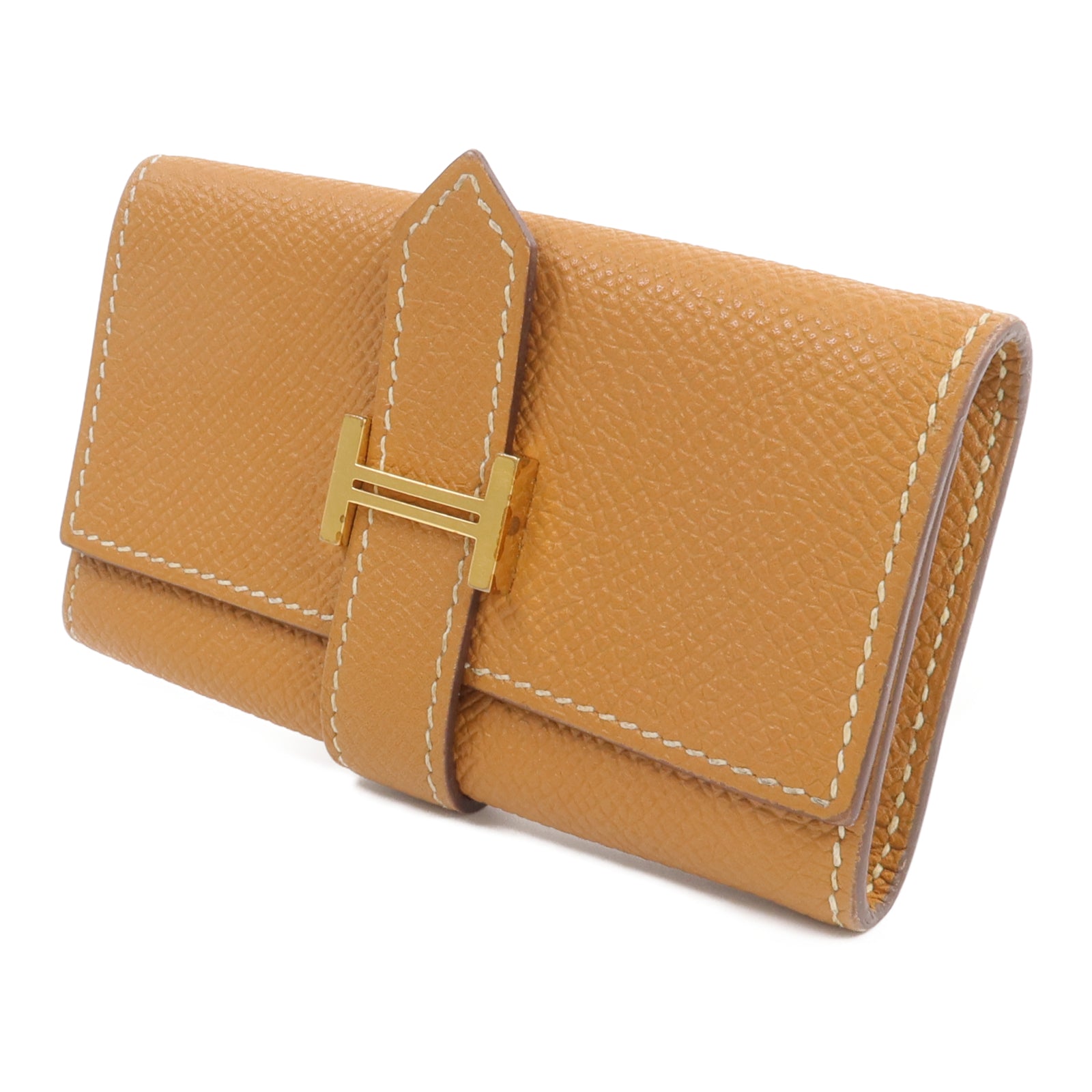 HERMES Epsom皮革Bearn Key Holder鎖匙包Gold