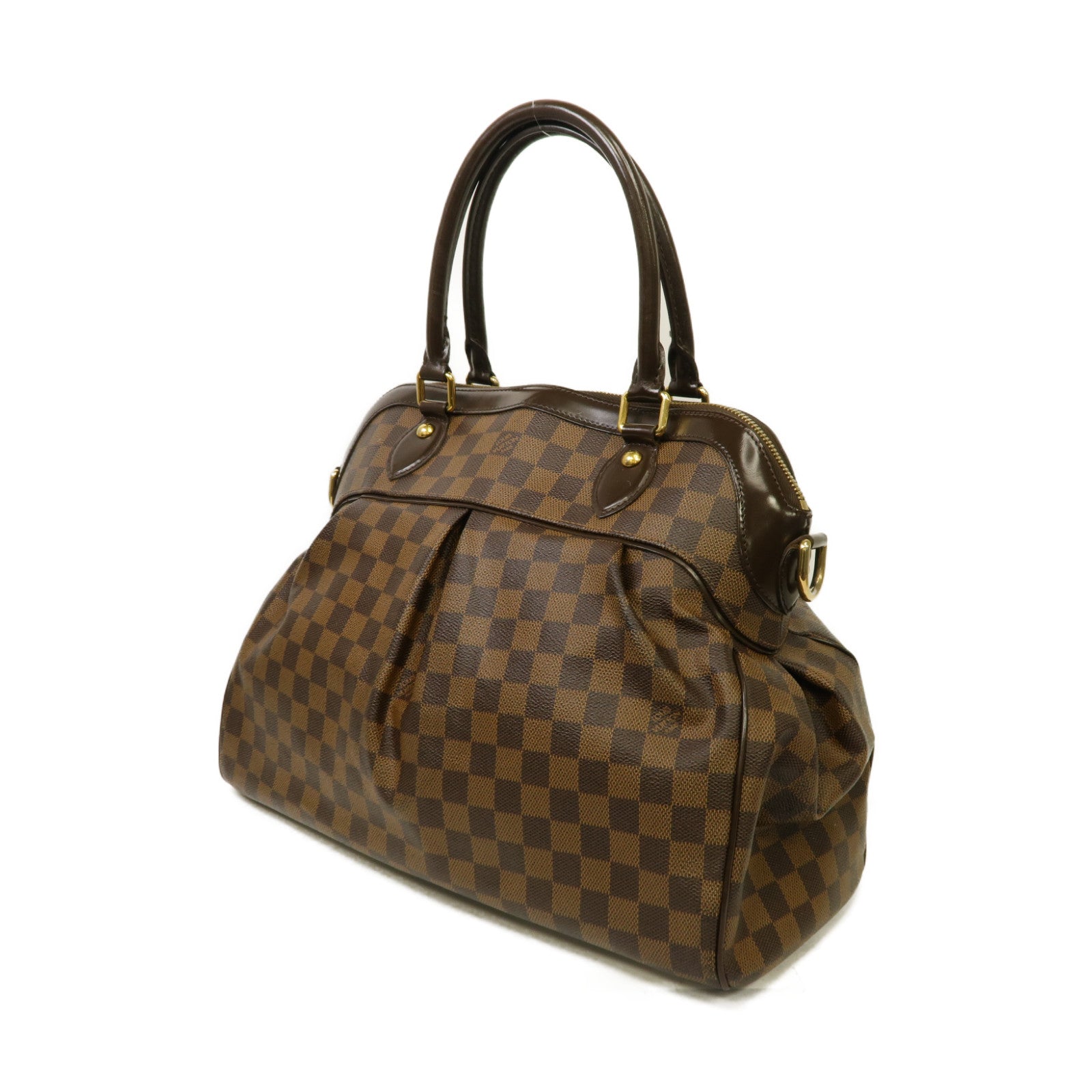LOUIS VUITTON 【激減優惠】Damier Trevi GM金扣手挽肩背兩用袋啡色