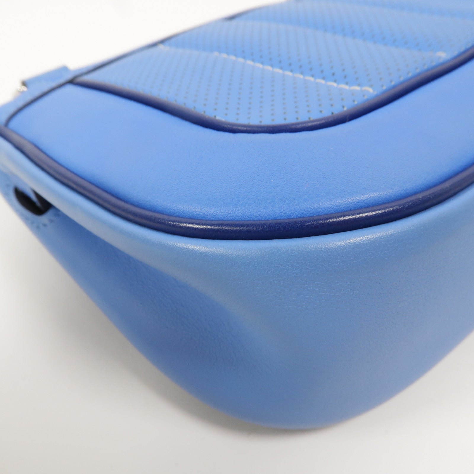 HERMES Swift皮革Berline Mini肩背袋Bleu Saphir
