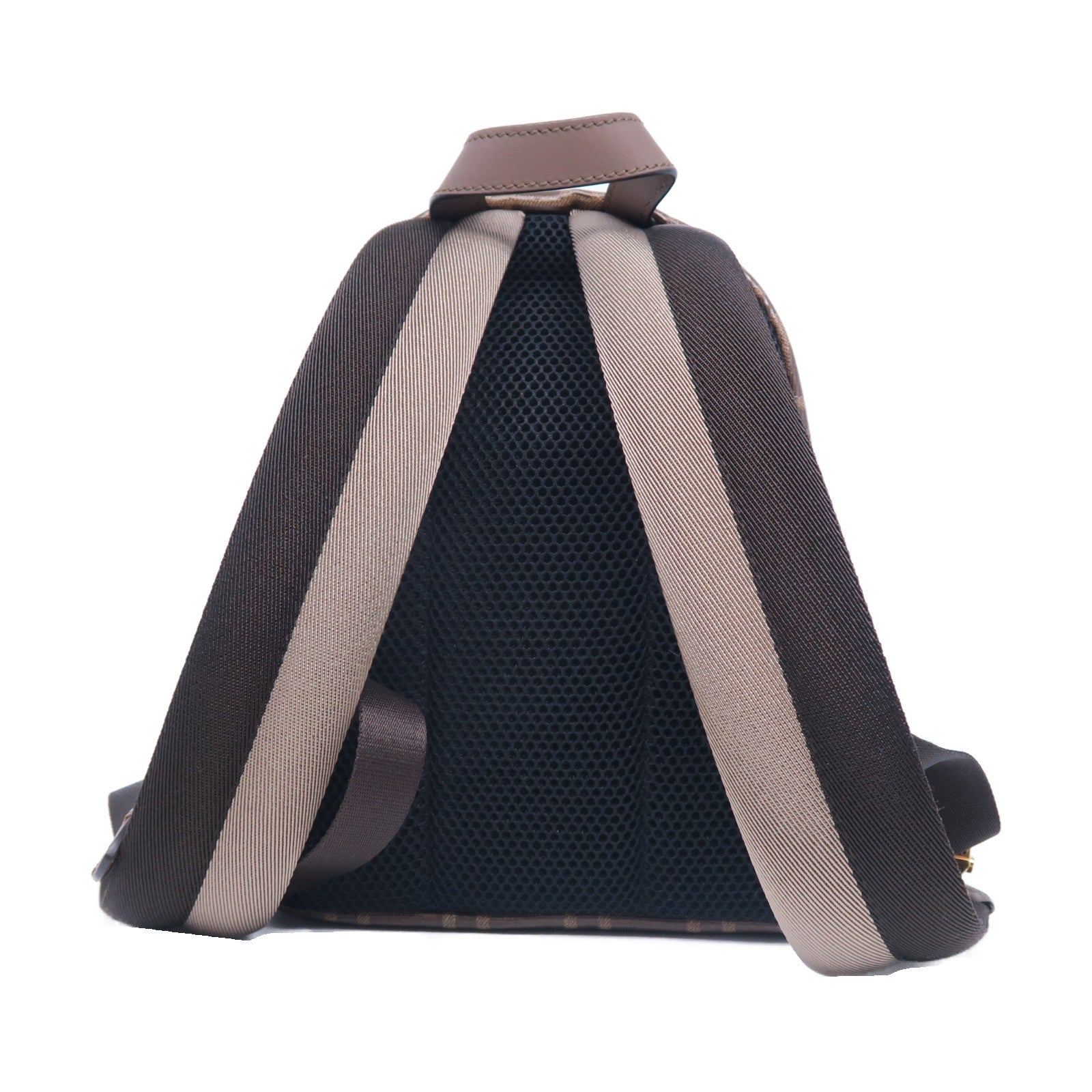 FENDI **【激減優惠】塗層帆布Backpack金扣背包啡色