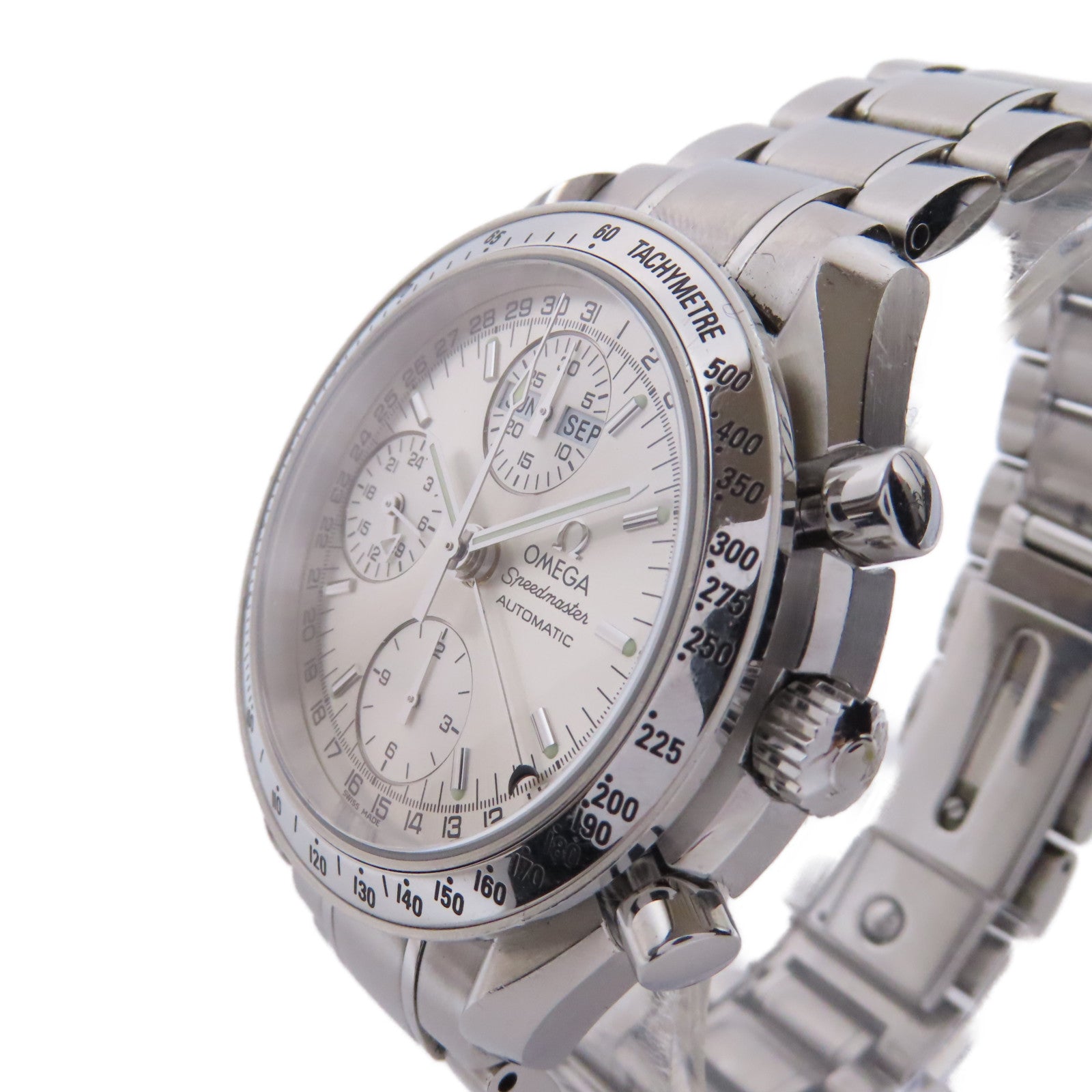 OMEGA Speedmaster Day Date不鏽鋼手錶自動機芯銀色