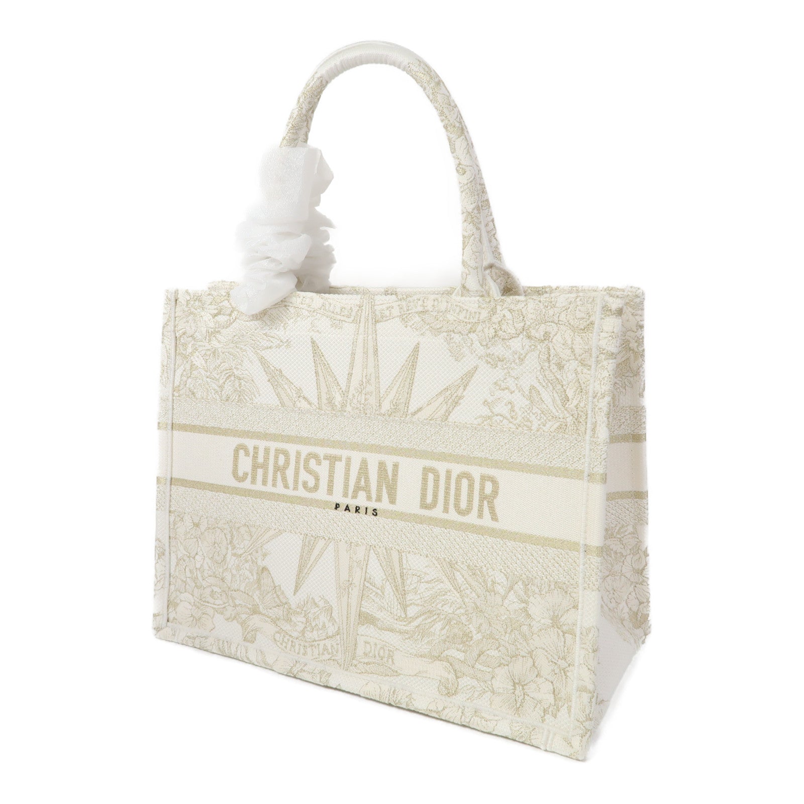 Dior 帆布Medium Reve d'Infini Book Tote Bag手挽袋白色