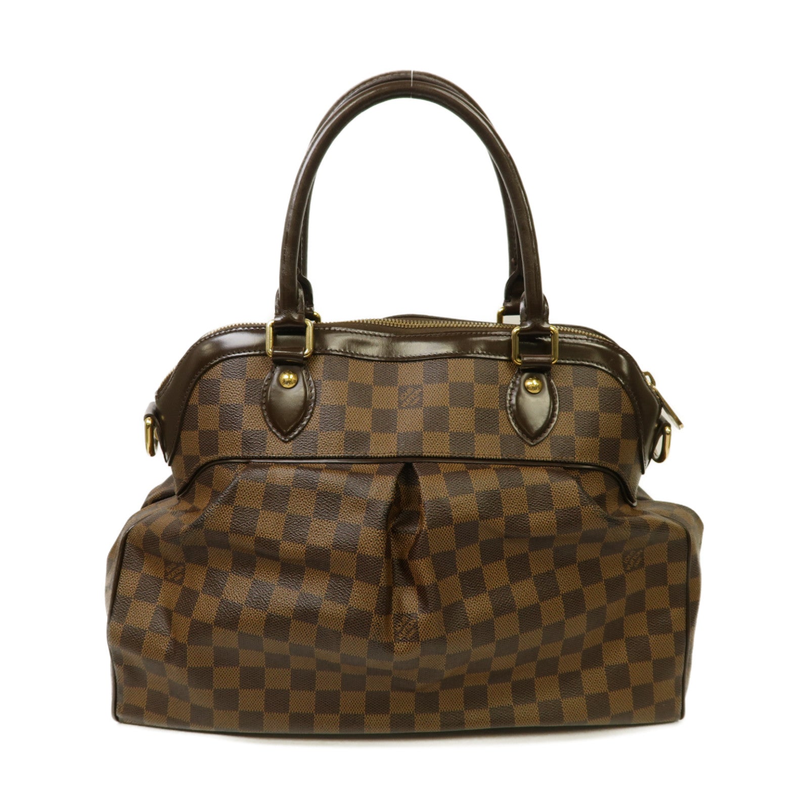 LOUIS VUITTON 【激減優惠】Damier Trevi GM金扣手挽肩背兩用袋啡色