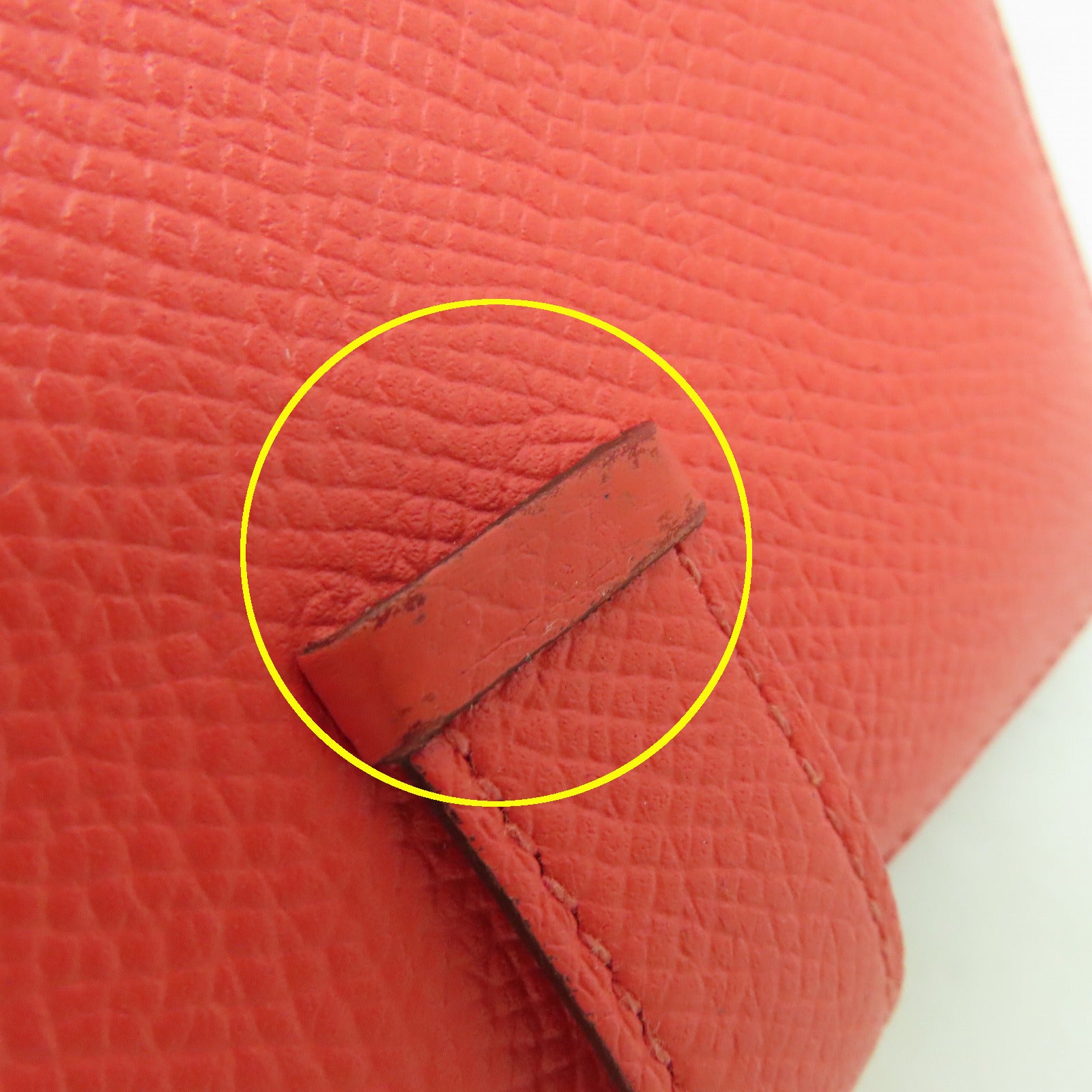HERMES 【激減優惠】Epsom皮革Bearn Compact wallet銀扣錢包粉紅色