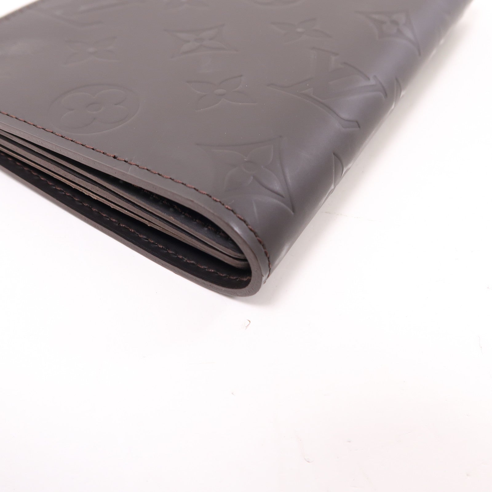 LOUIS VUITTON Monogram Glace Hoist Long Wallet銀扣長錢包棕色