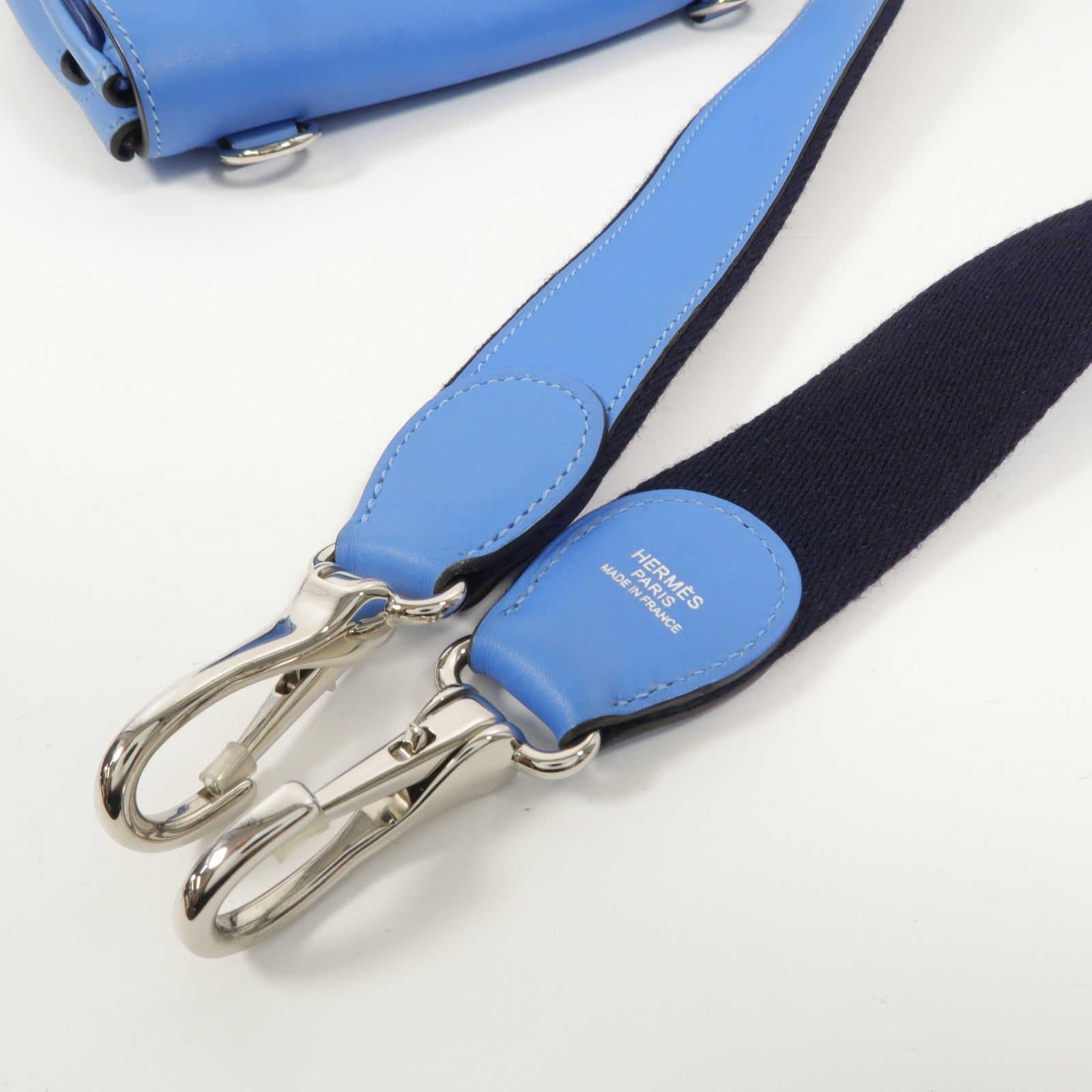 HERMES Swift皮革Berline Mini肩背袋Bleu Saphir