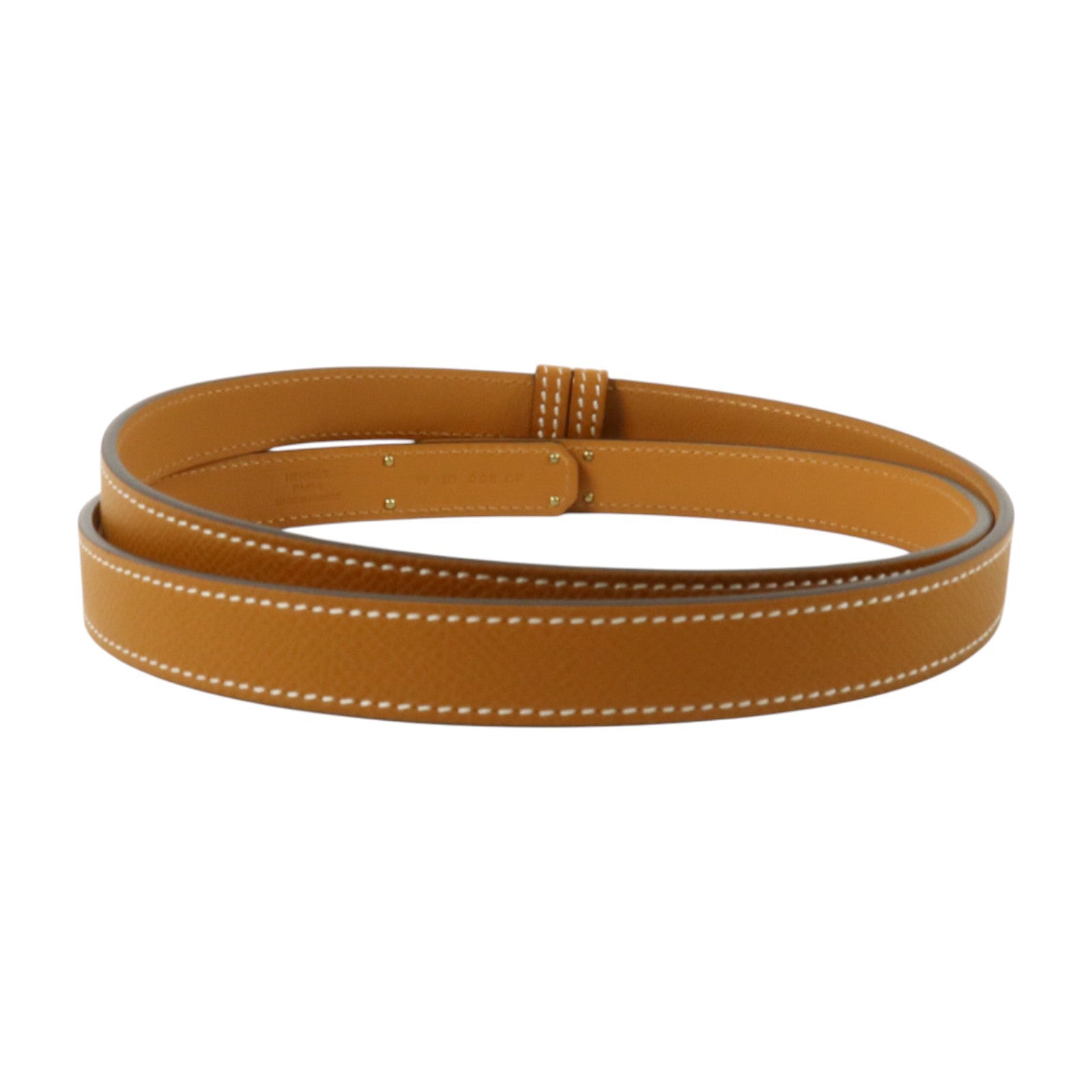 HERMES Epsom皮革Kelly 18 Belt金扣皮帶Gold