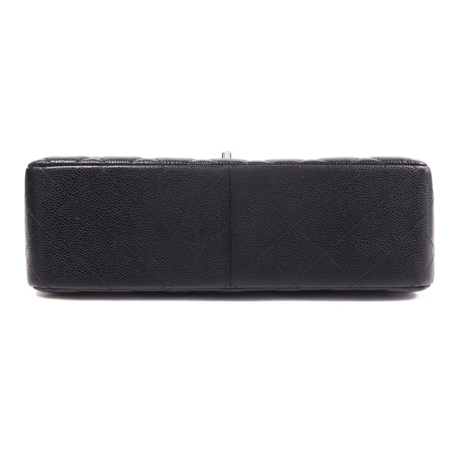 CHANEL 牛皮皮革Large Classic銀扣鏈帶肩背袋