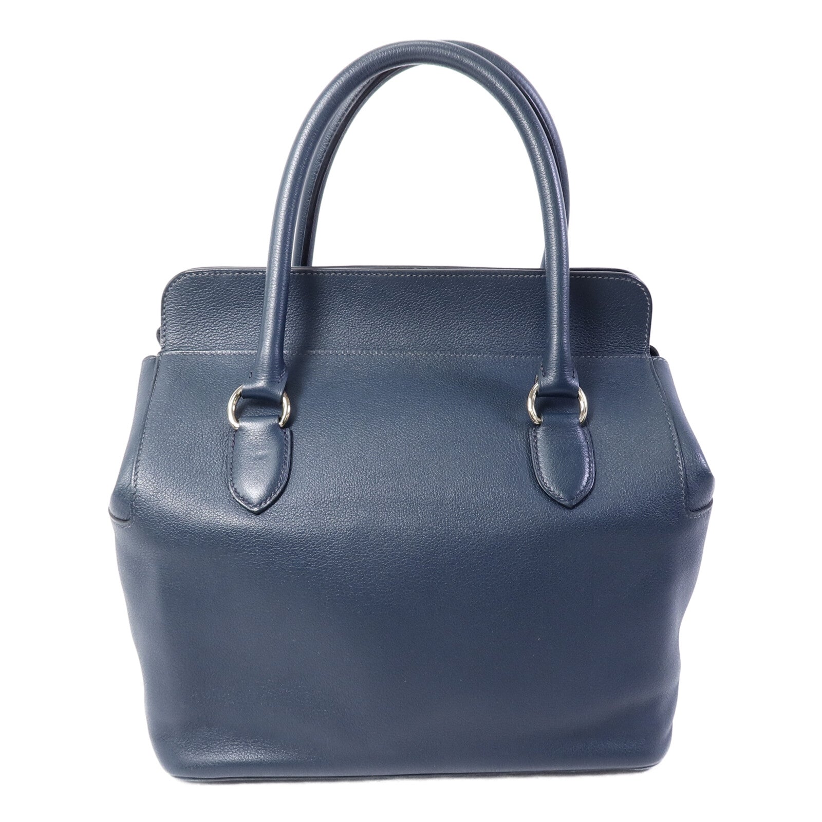 HERMES Evercolor皮革Toolbox 26手挽肩背兩用袋Bleu Ocean