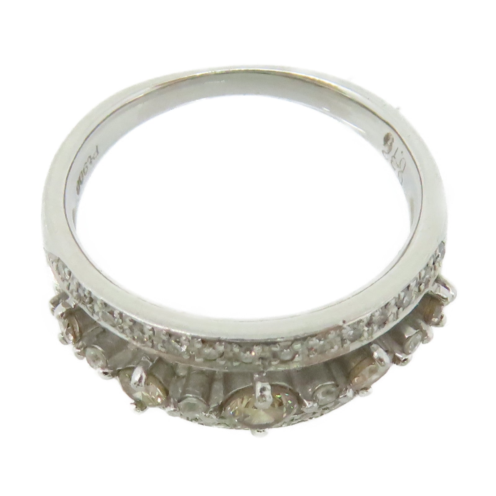 JEWELRY 【激減優惠】PT900鉑金/0.32ct/0.19鑽石Diamond Ring戒指US#5.5