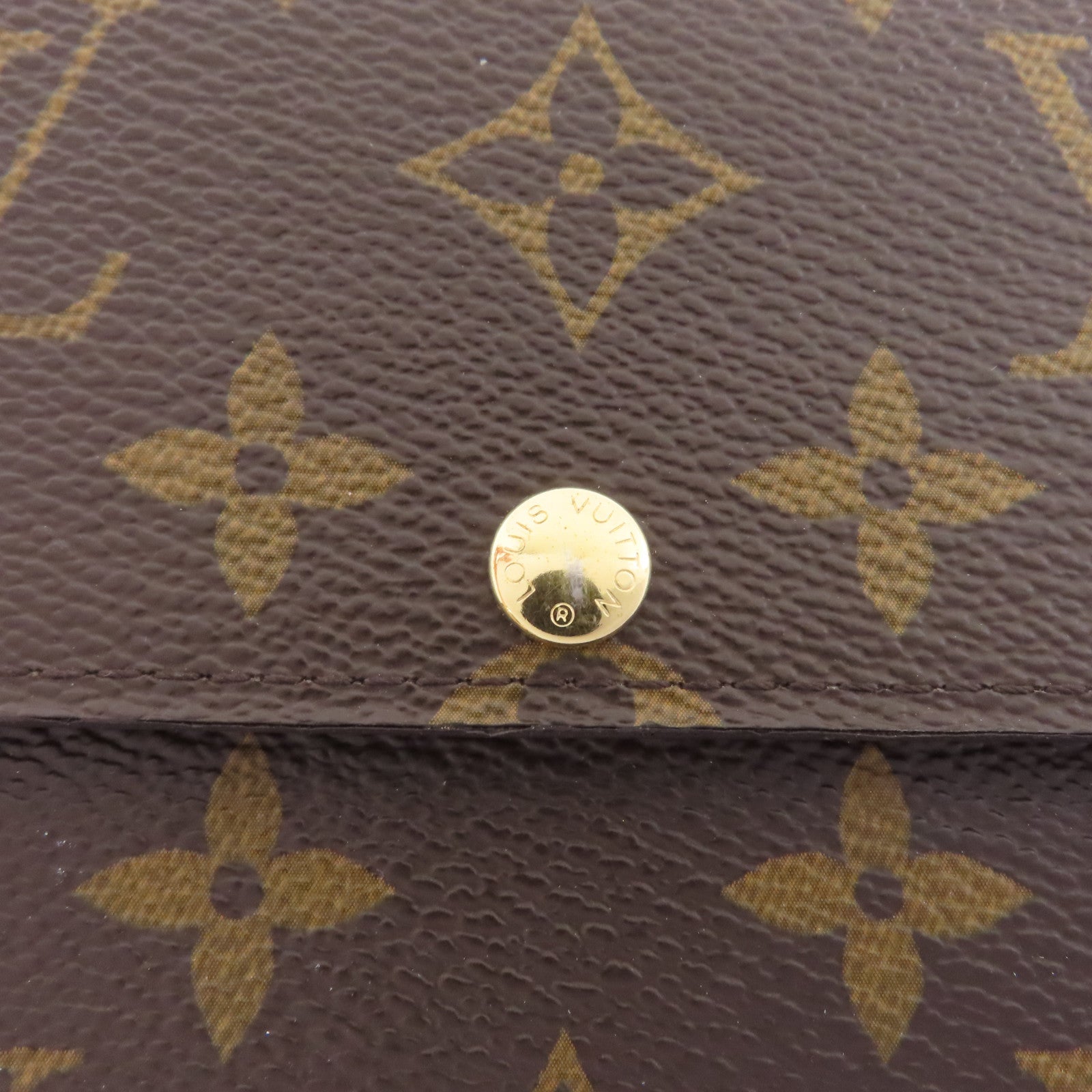 LOUIS VUITTON 【激減優惠】Monogram Portefeuille Sarah金扣長錢包啡色