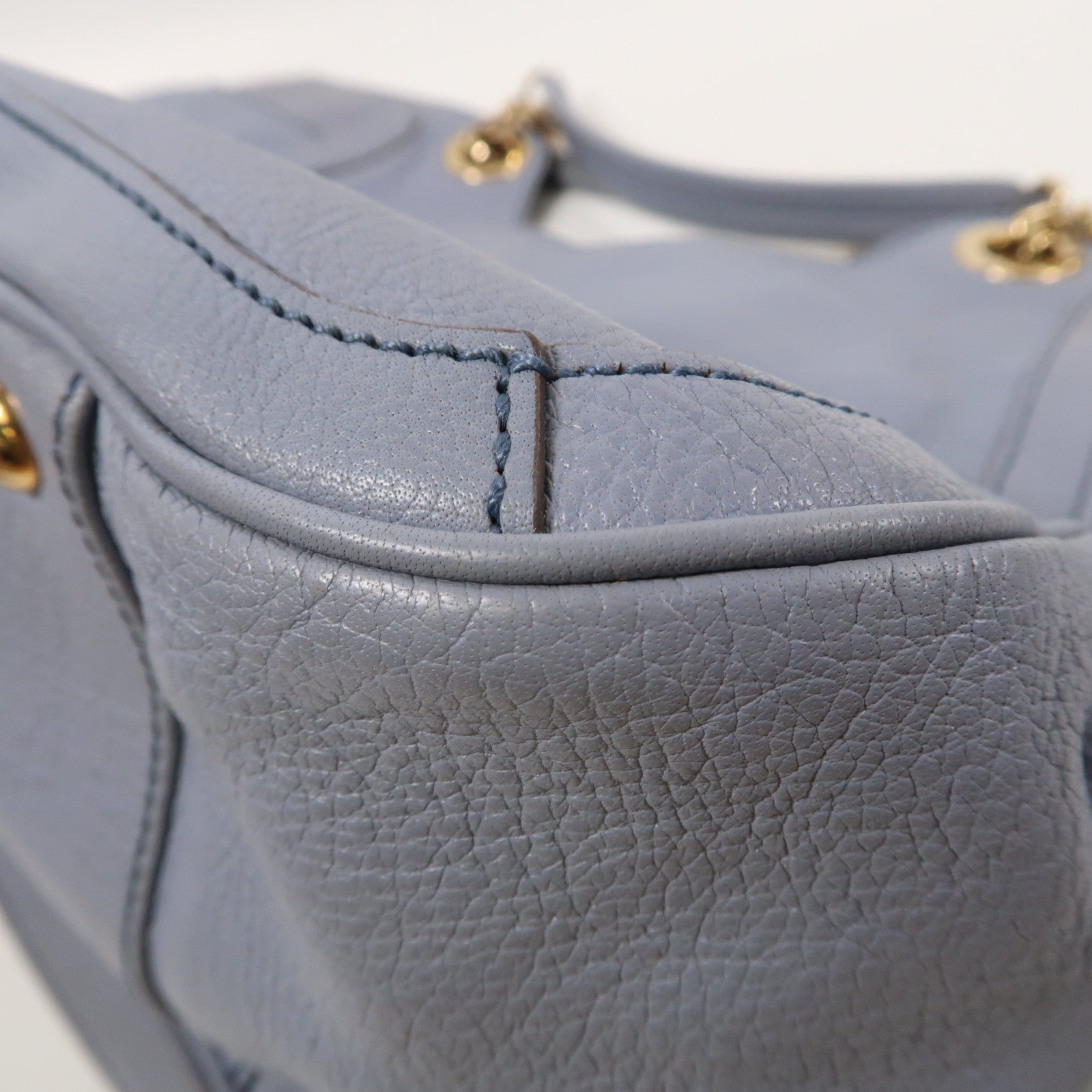 Salvatore Ferragamo 牛皮皮革Chain Shoulder Bag金扣肩背袋藍色