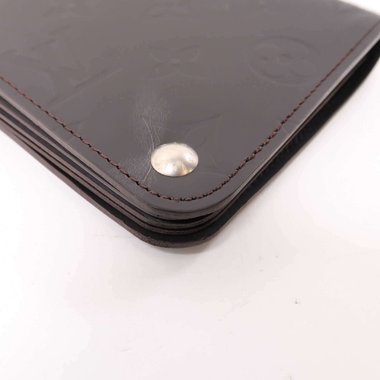 LOUIS VUITTON Monogram Glace Hoist Long Wallet銀扣長錢包棕色