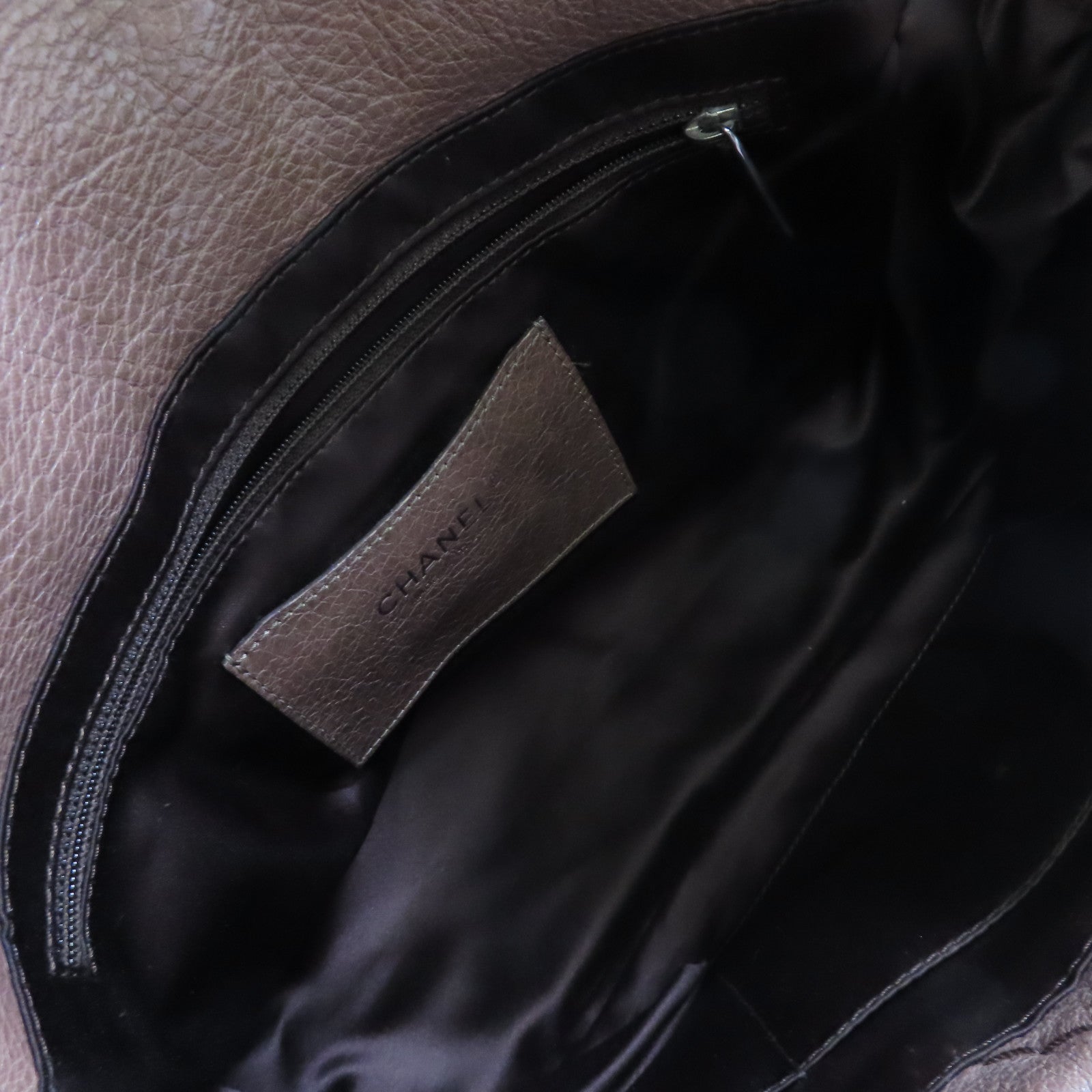 CHANEL【激減優惠】 牛皮皮革Shoulder Bag銀扣啡色