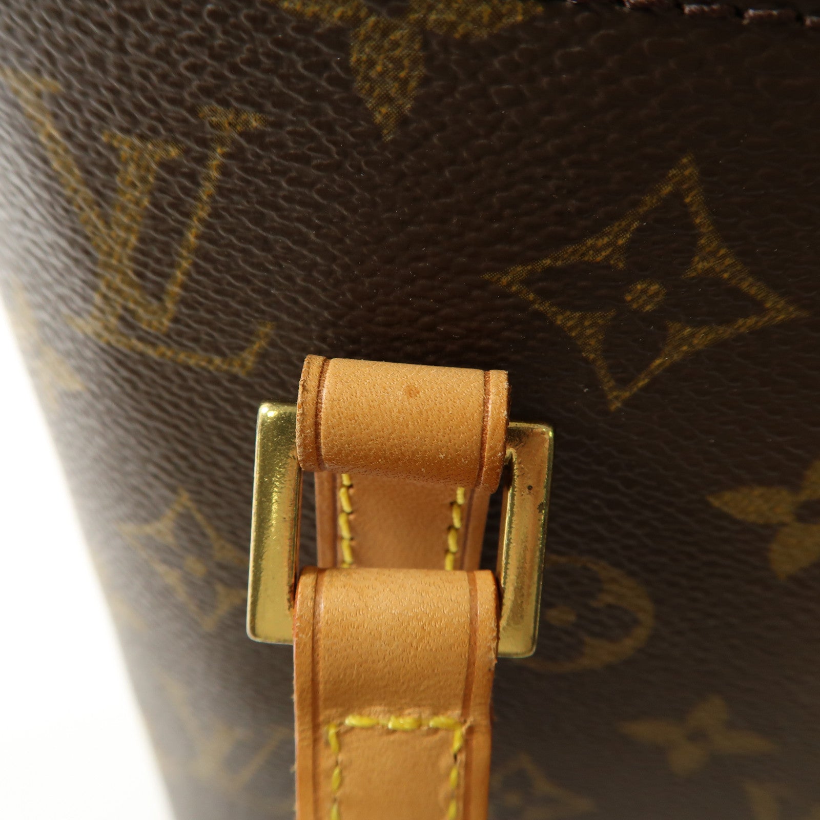 LOUIS VUITTON Monogram Vavin PM金扣手挽袋棕色