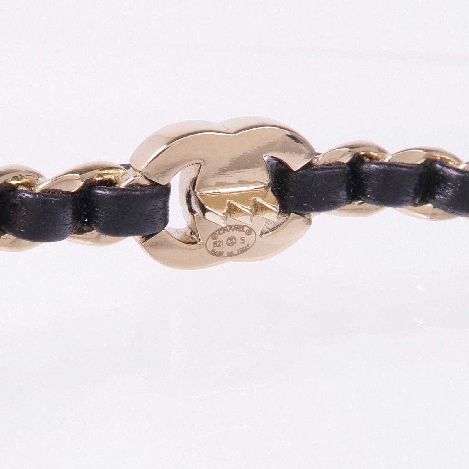 CHANEL 金屬/皮革Hair Clip髮夾