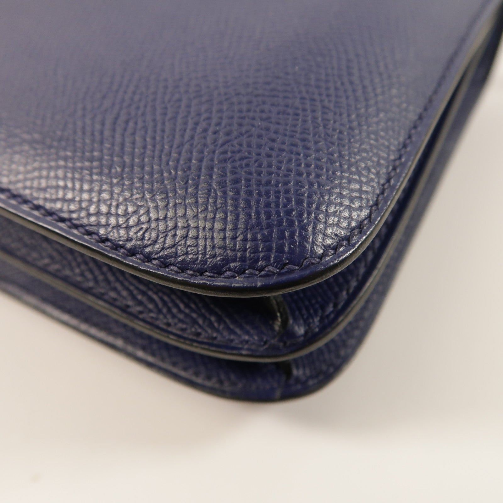 HERMES Epsom皮革Constance Elan肩背袋Bleu Saphir