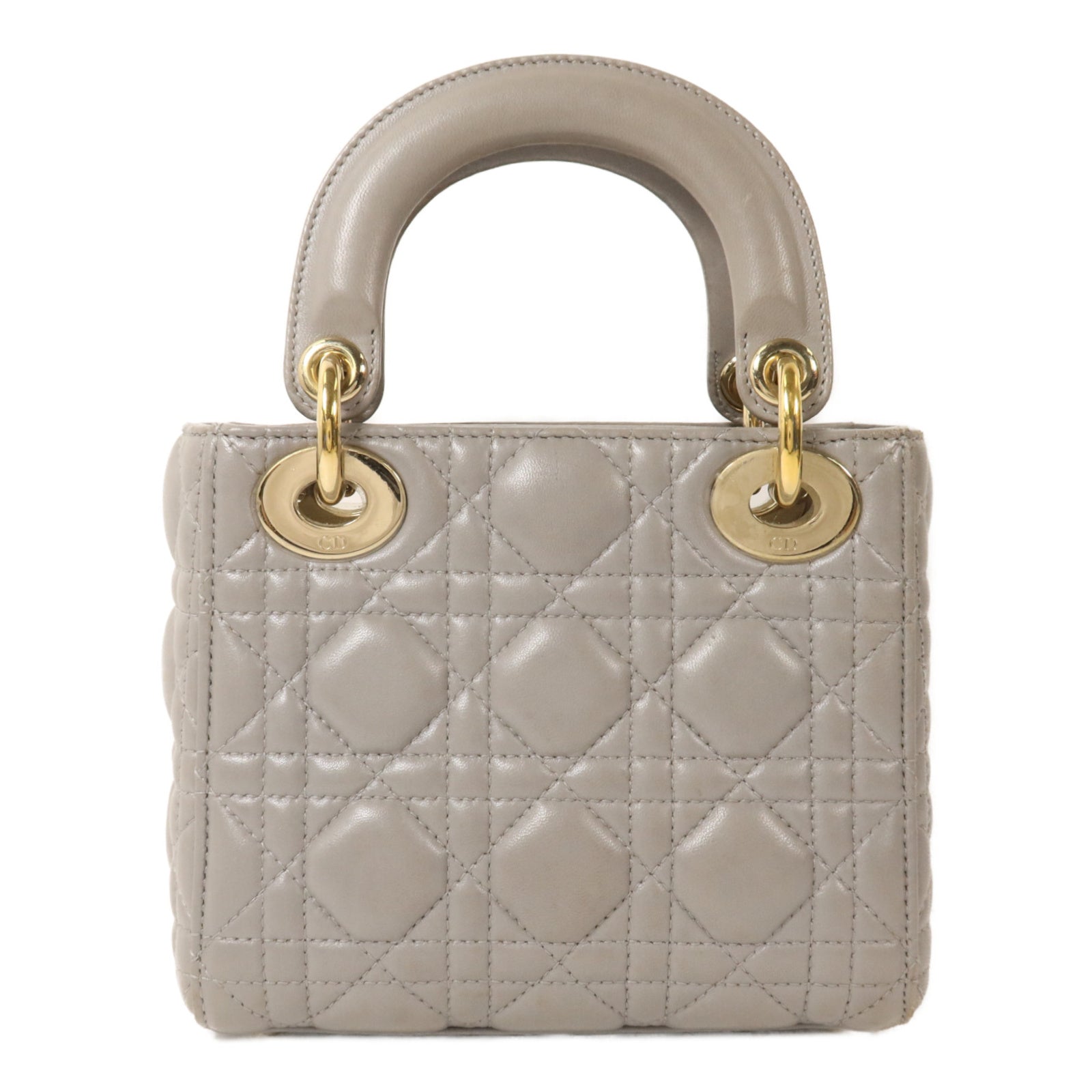 Dior 羊皮皮革Lady Dior Mini鏈帶手挽肩背兩用袋