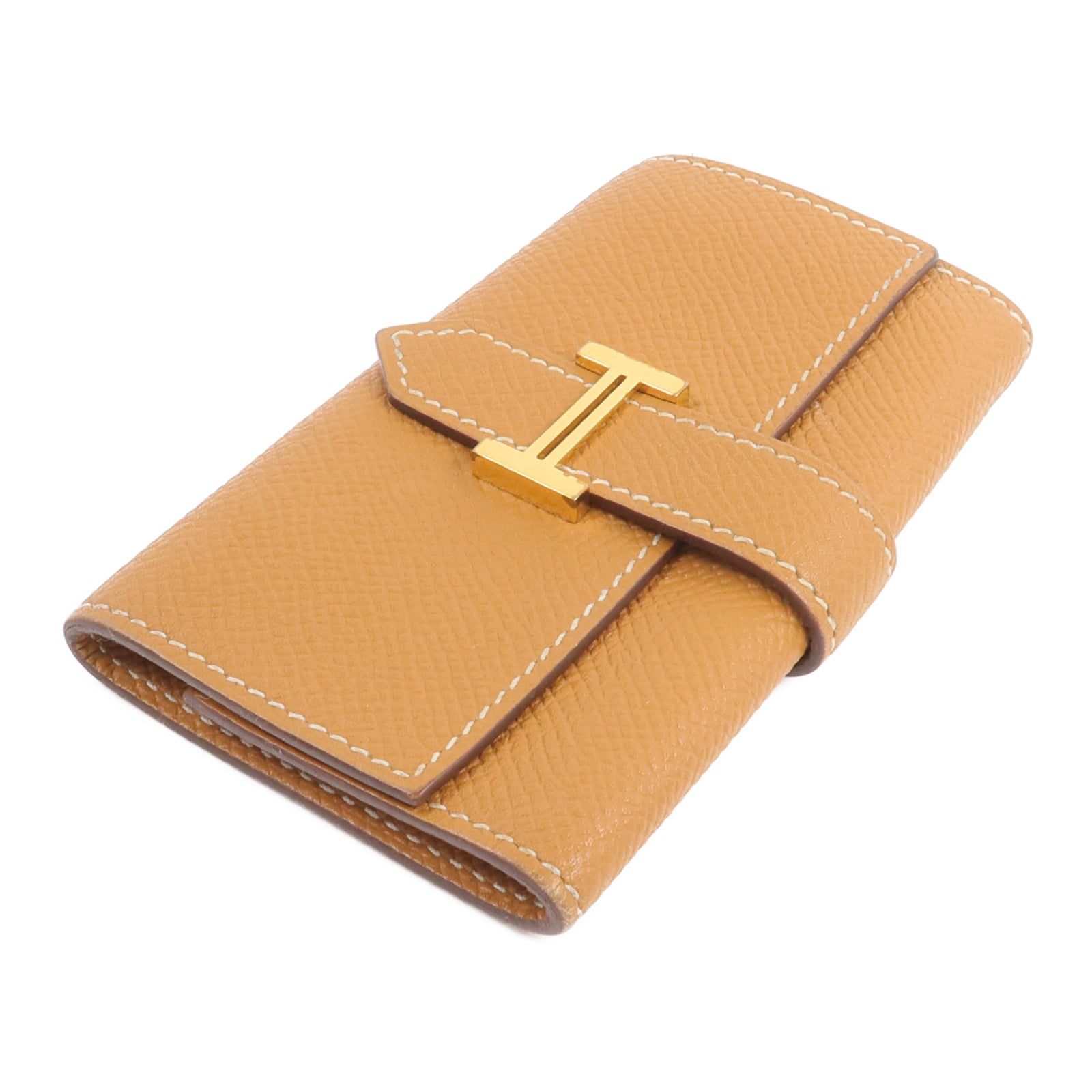 HERMES Epsom皮革Bearn Key Holder鎖匙包Gold