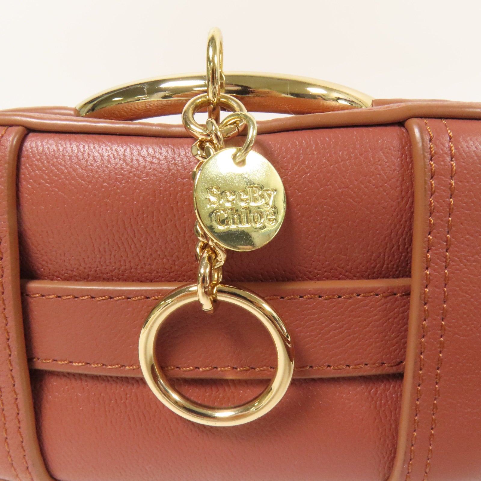 SEE BY CHLOE 牛皮皮革Shoulder Bag金扣肩背袋