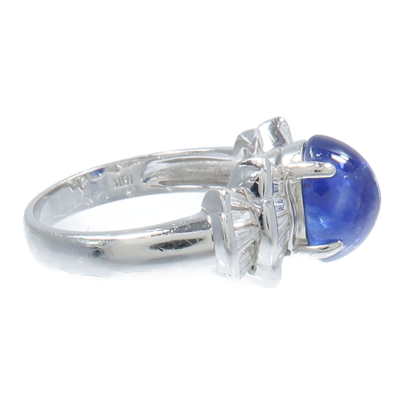 JEWELRY 18K白金Sapphire Diamond Ring藍寶石/鑽石戒指