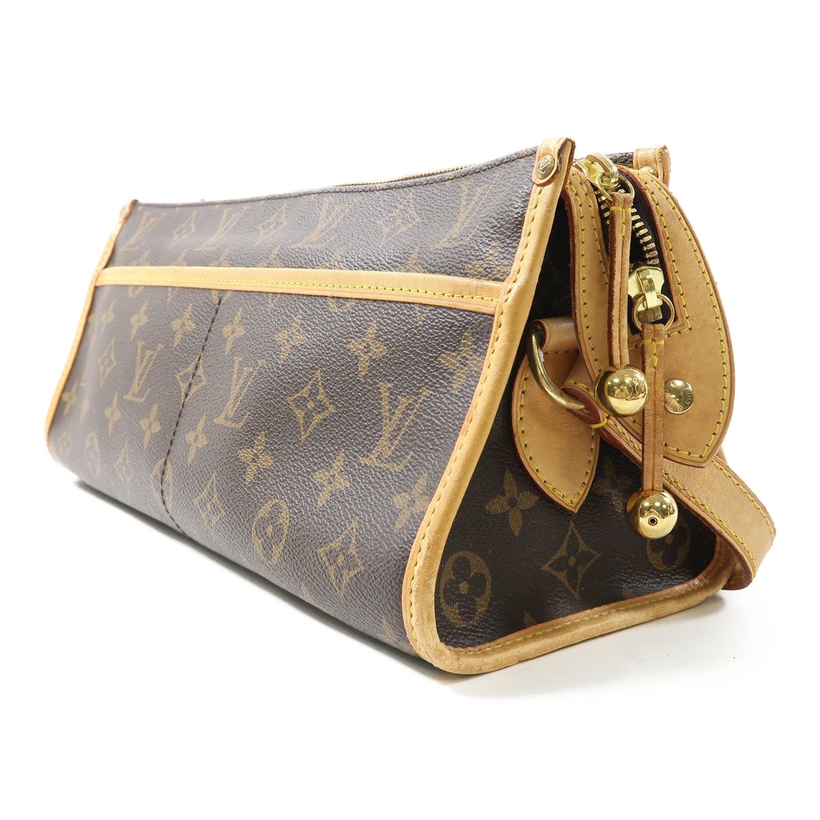 LOUIS VUITTON Monogram Popincourt Long金扣肩背袋啡色