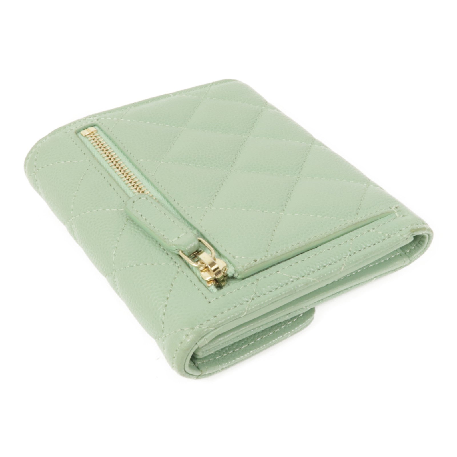 CHANEL 牛皮皮革Wallet金扣錢包