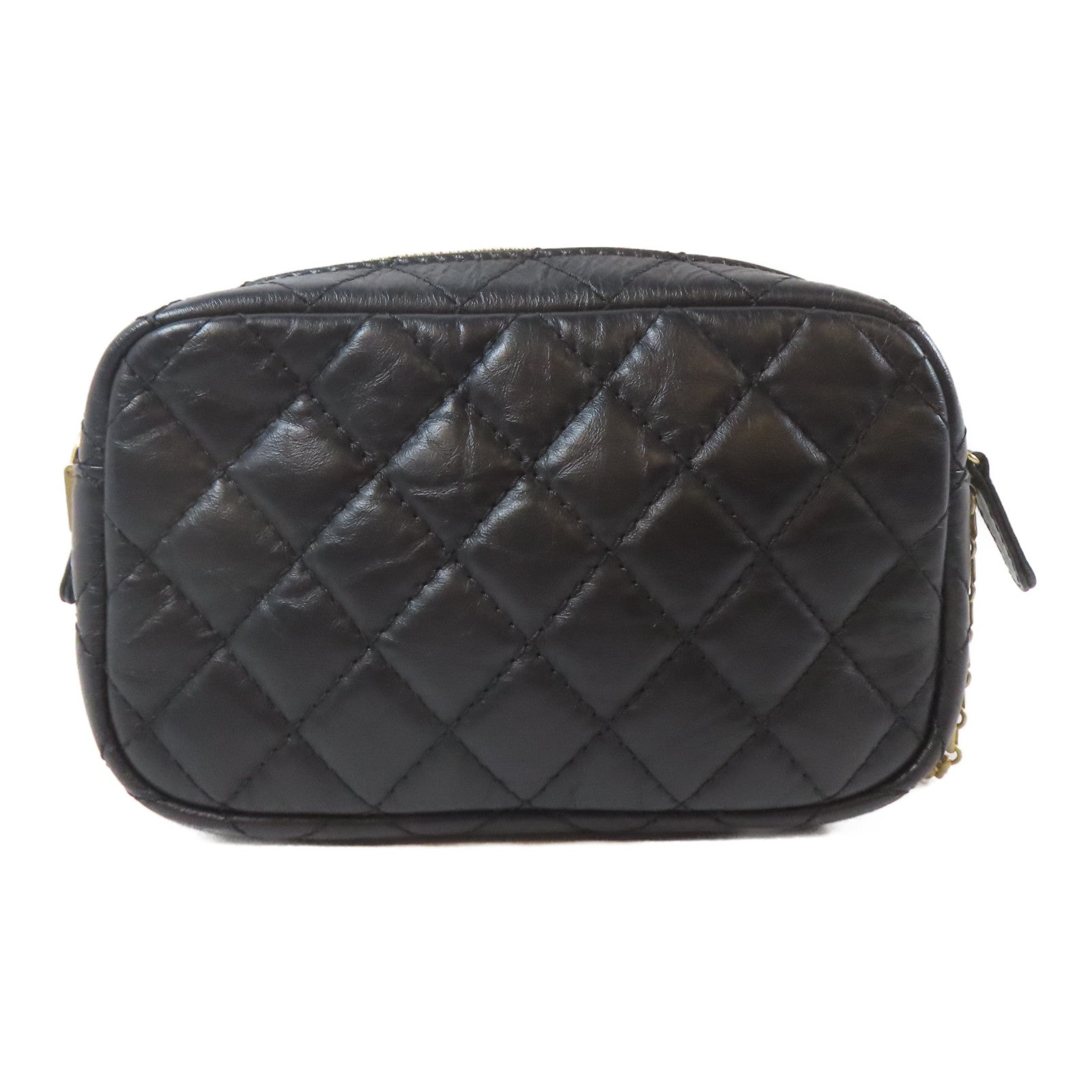 CHANEL 【激減優惠】菱格牛皮皮革2.55 Camera Bag金扣鏈帶肩背袋黑色