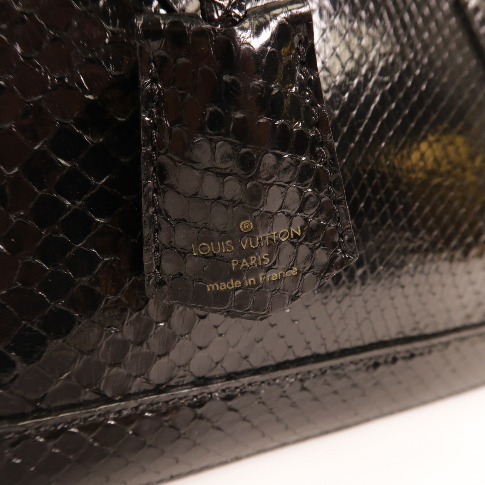 LOUIS VUITTON 【激減優惠】蛇皮皮革Alma BB金扣手挽袋