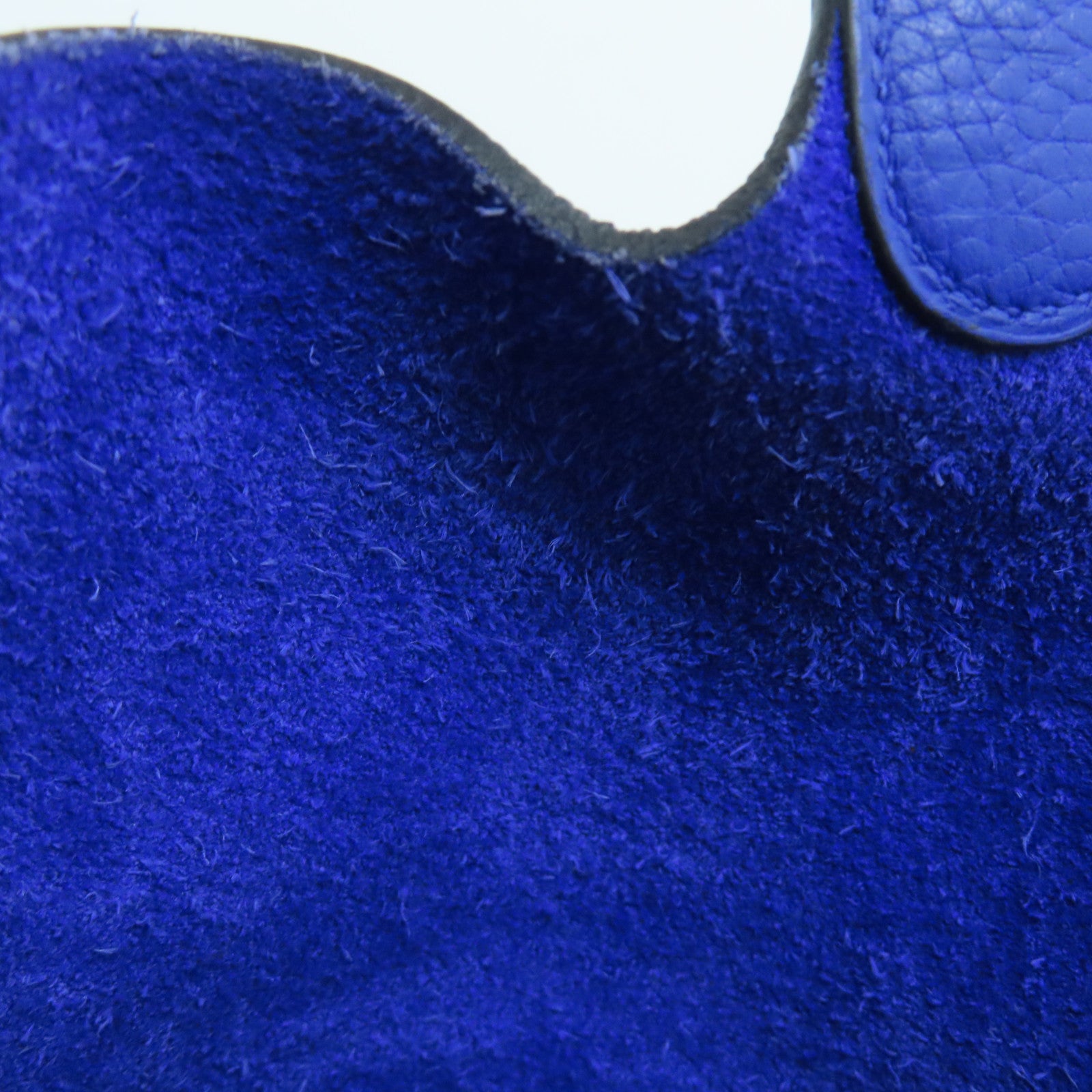 HERMES Clemence皮革Picotin MM银扣手挽袋Bleu Electrique/蓝色