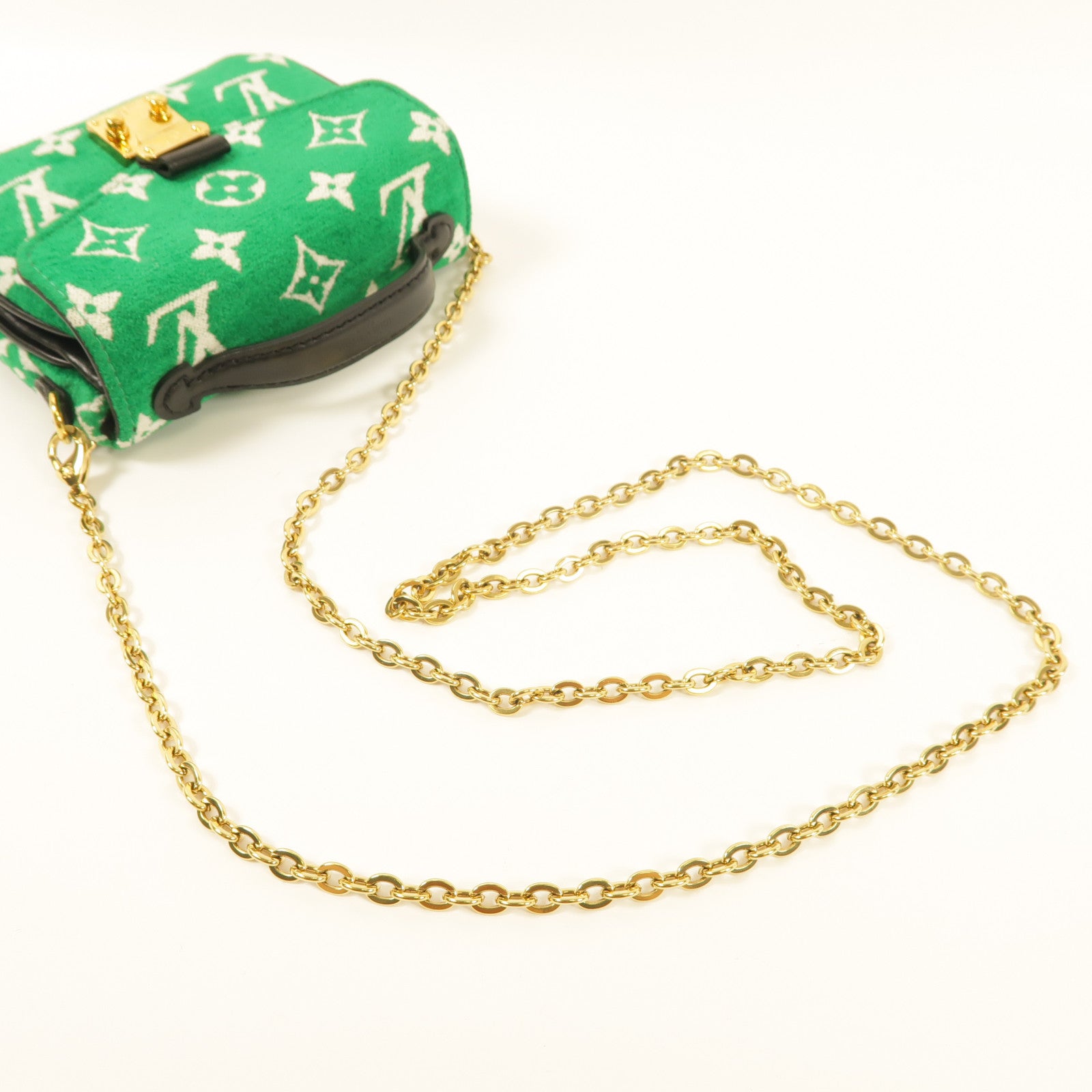 LOUIS VUITTON Monogram jacquard velvet Micro Metis手挽肩背兩用袋