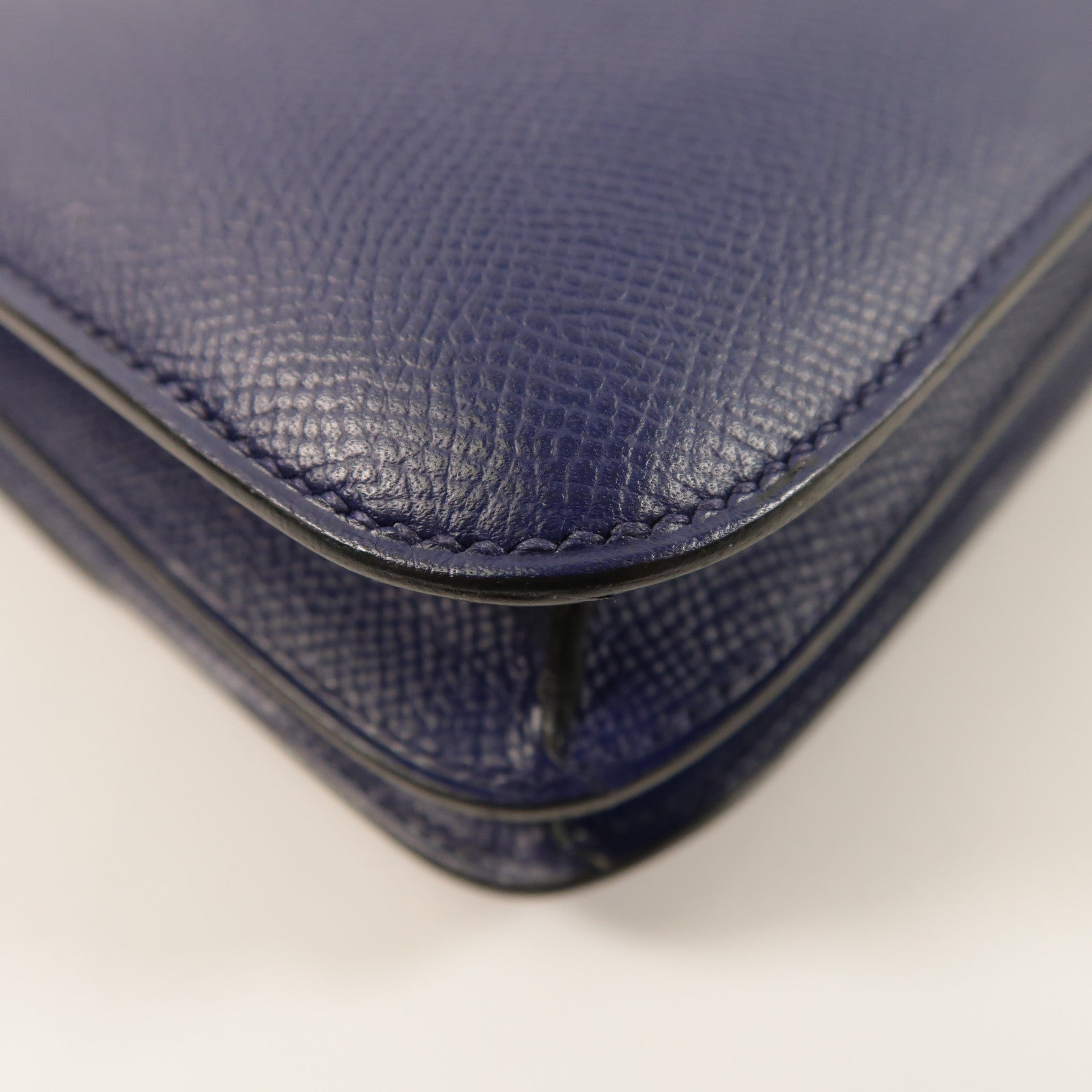 HERMES Epsom皮革Constance Elan肩背袋Bleu Saphir