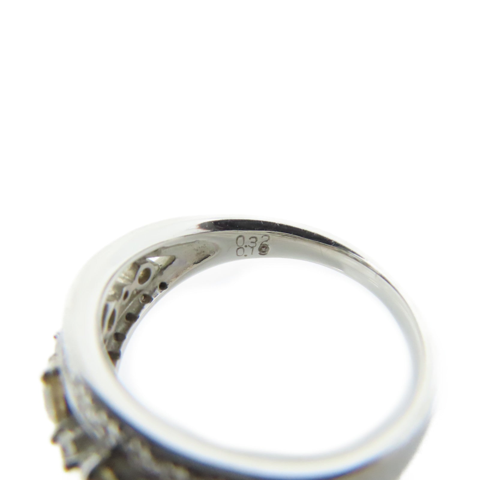 JEWELRY 【激減優惠】PT900鉑金/0.32ct/0.19鑽石Diamond Ring戒指US#5.5
