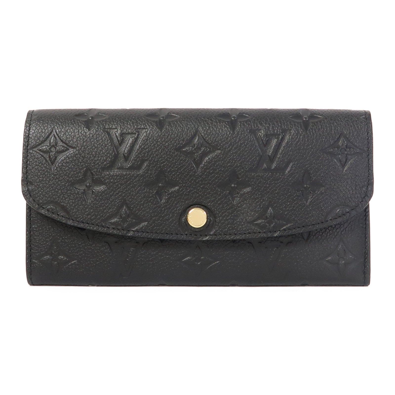 LOUIS VUITTON Monogram Empreinte Emilie Wallet金扣長錢包黑色