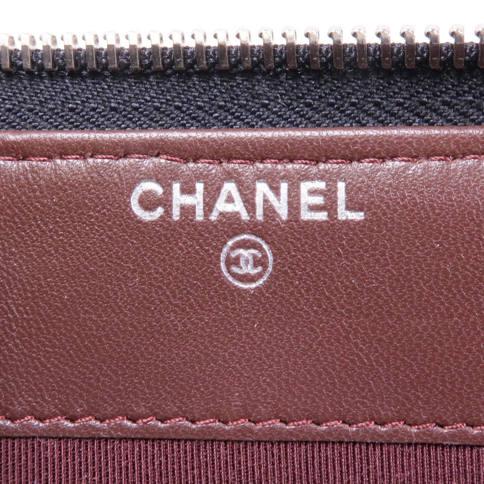 CHANEL 羊皮皮革Wallet銀扣長錢包