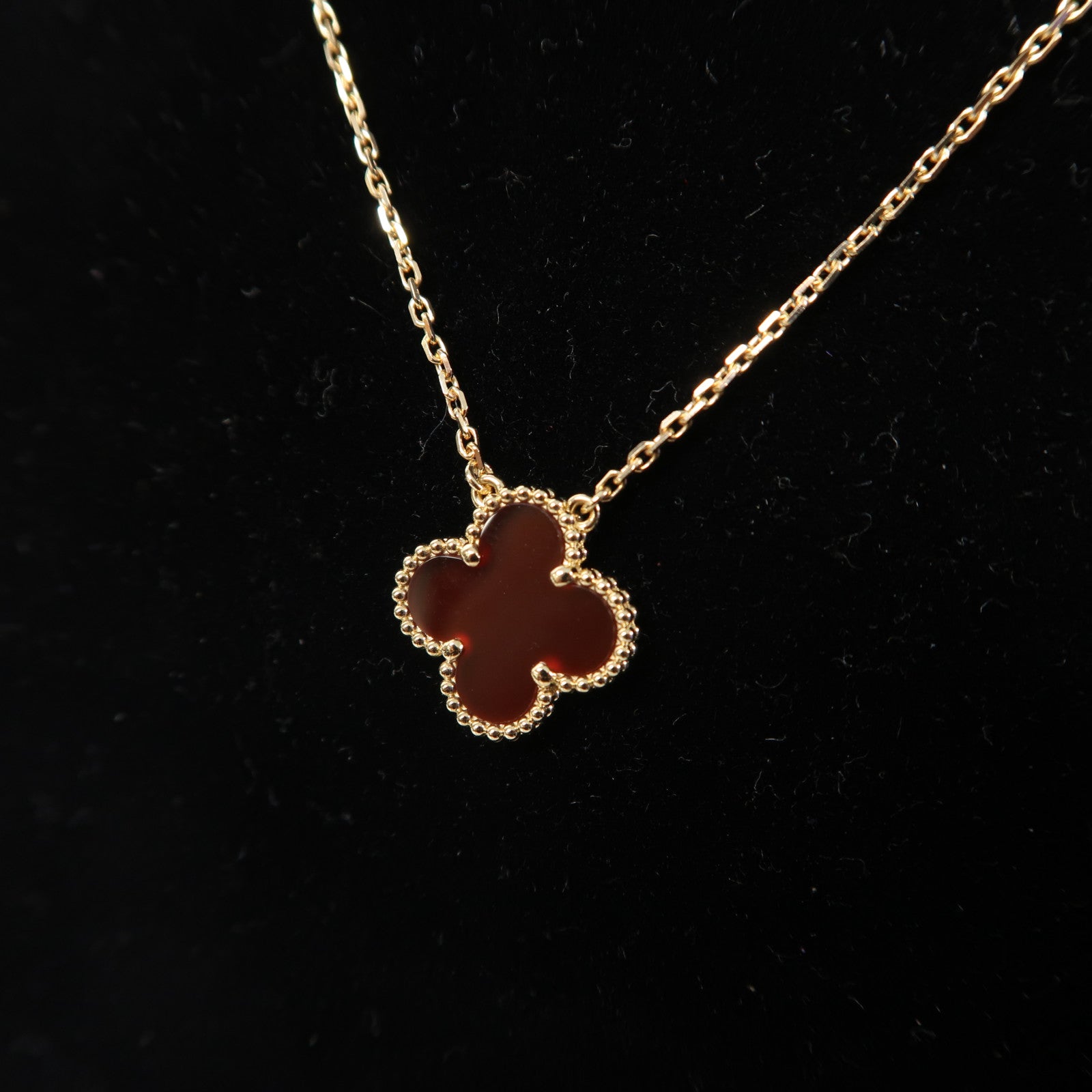 Van Cleef & Arpels 18K黃金Vintage Alhambra Pendant Necklace項鍊