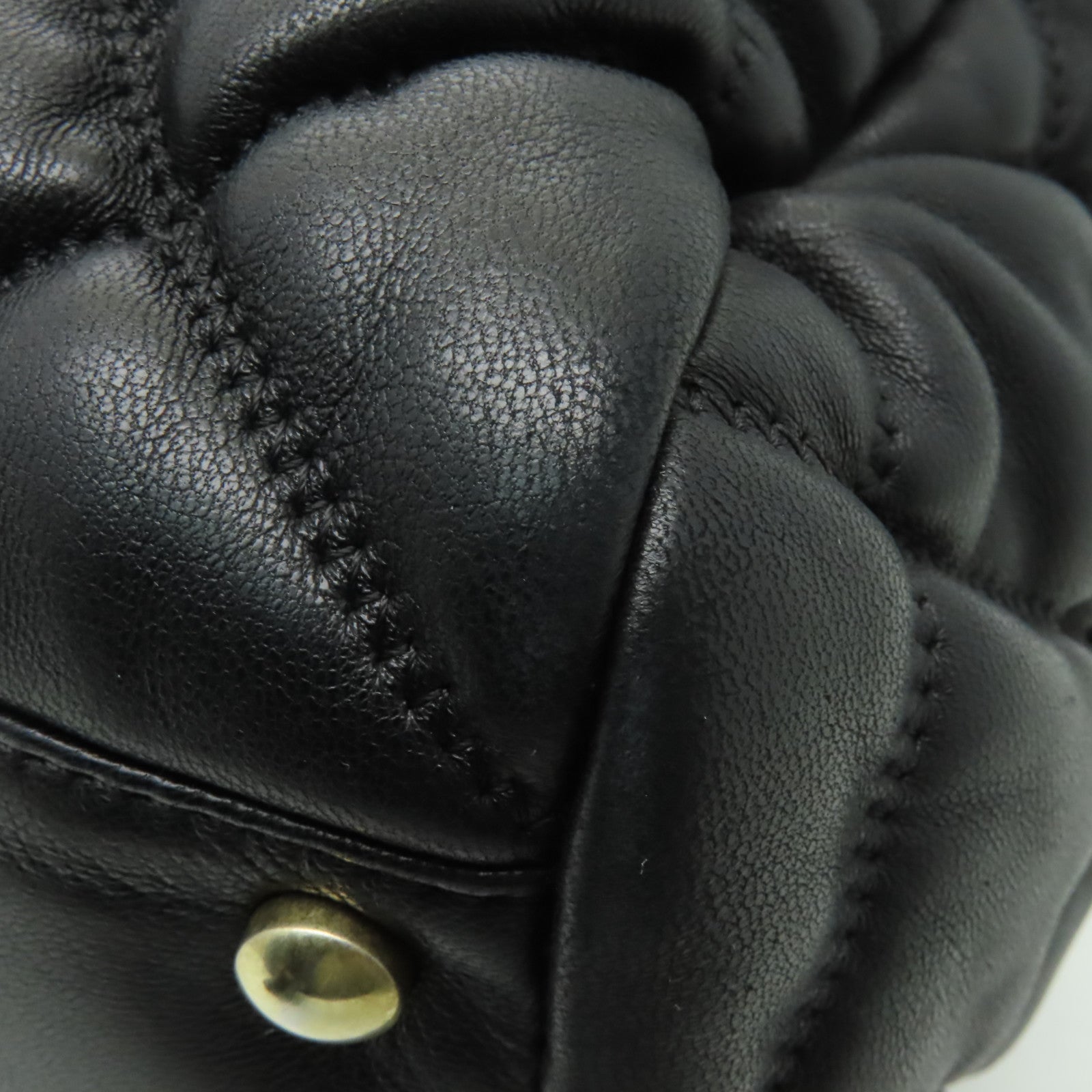 CHANEL **【清倉大減價】菱格皮革Bubble Bag金扣鏈帶肩背袋黑色